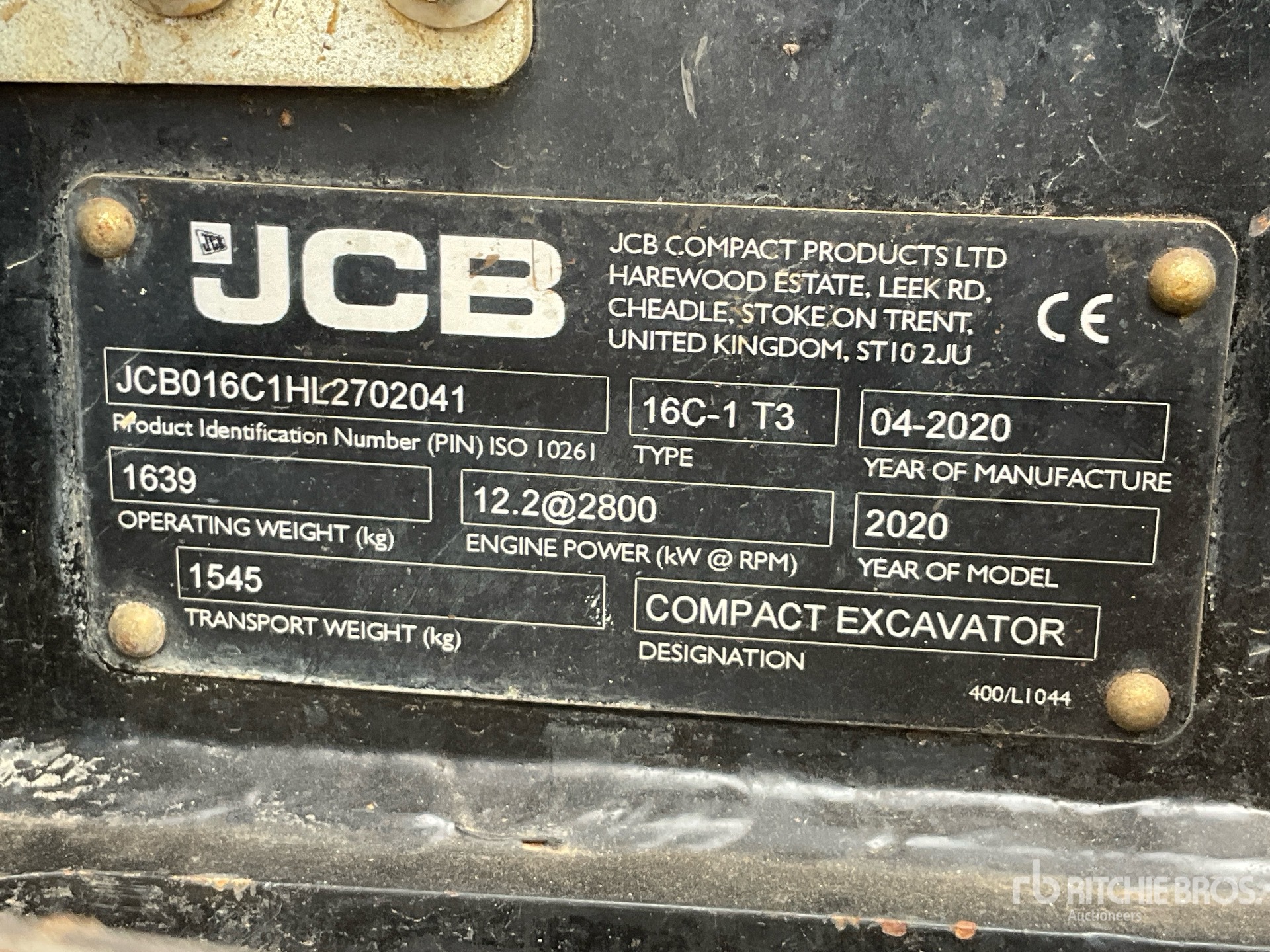 General Appearance with N.º de serie/VIN