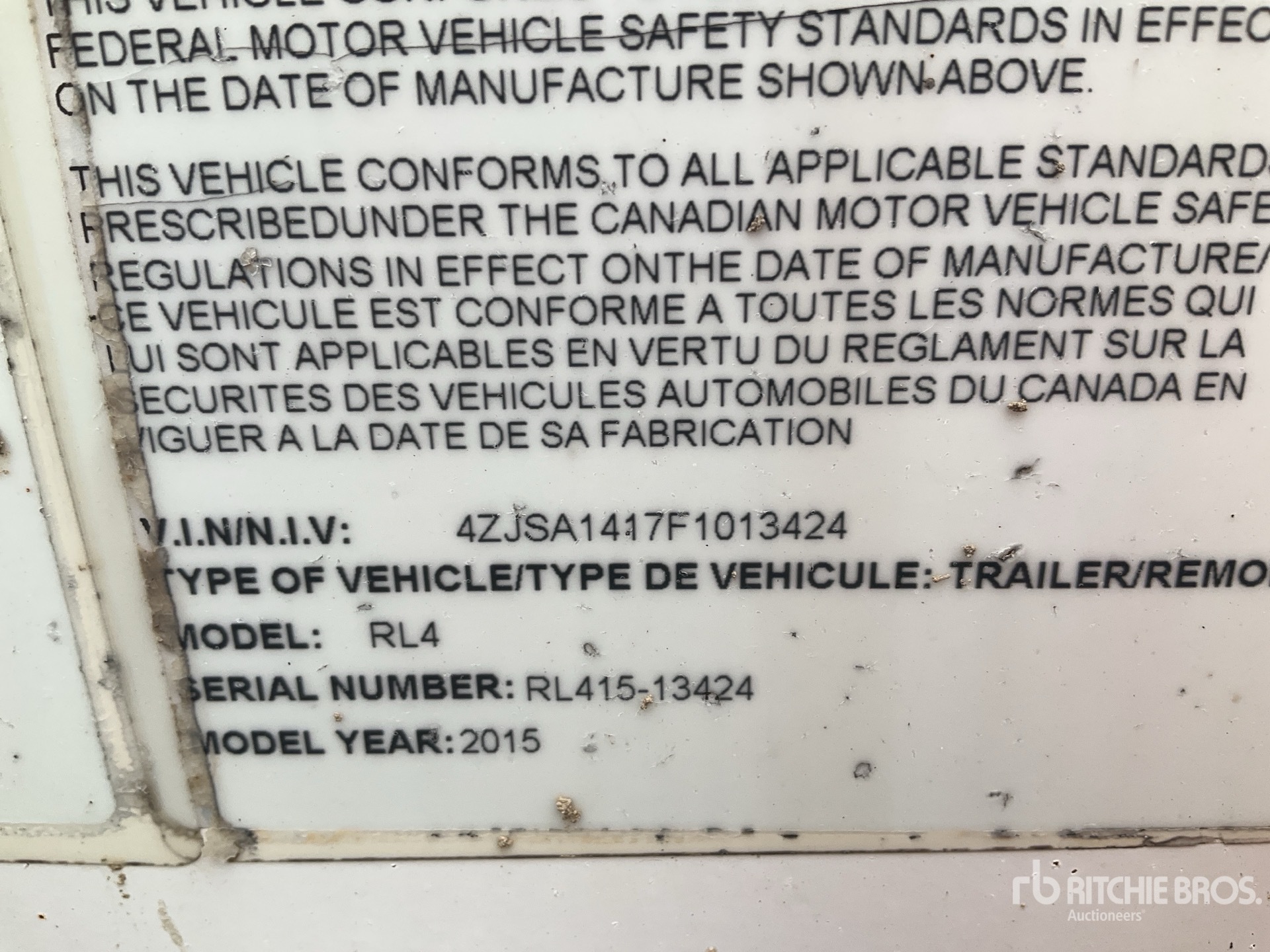 General Appearance with Numero seriale/numero d’identificazione del veicolo (VIN)