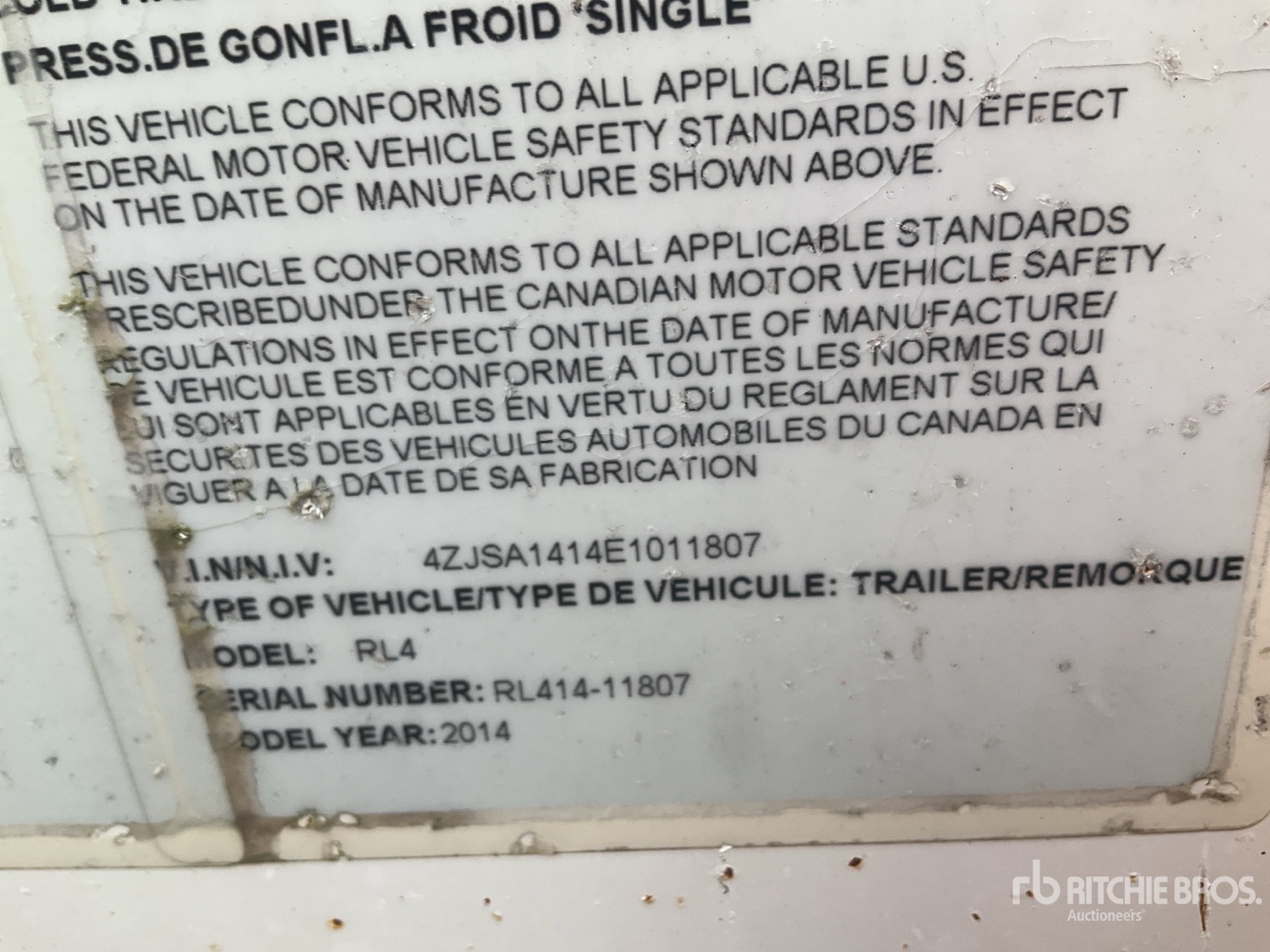 General Appearance with Numero seriale/numero d’identificazione del veicolo (VIN)