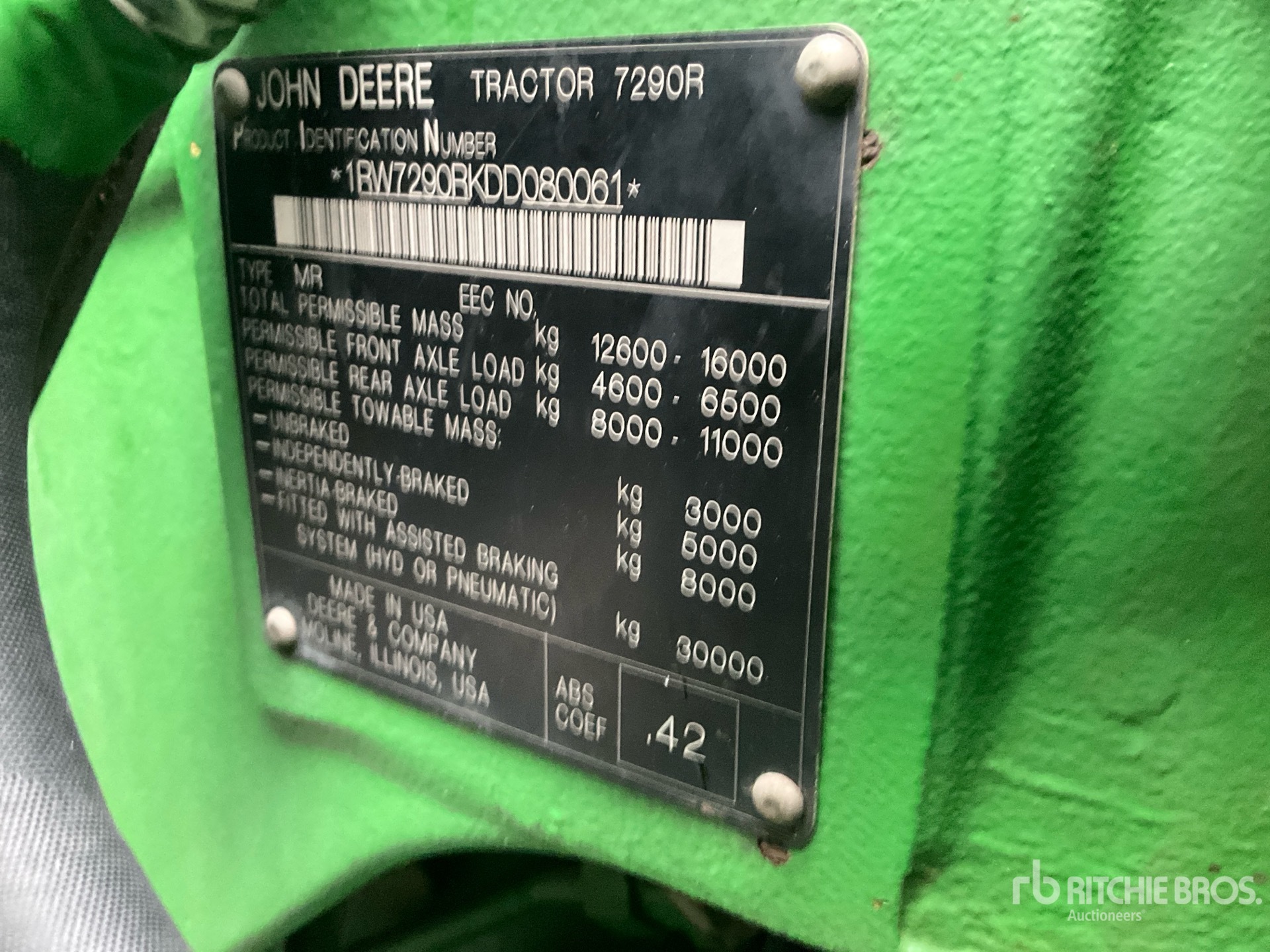 General Appearance with N.º de serie/VIN