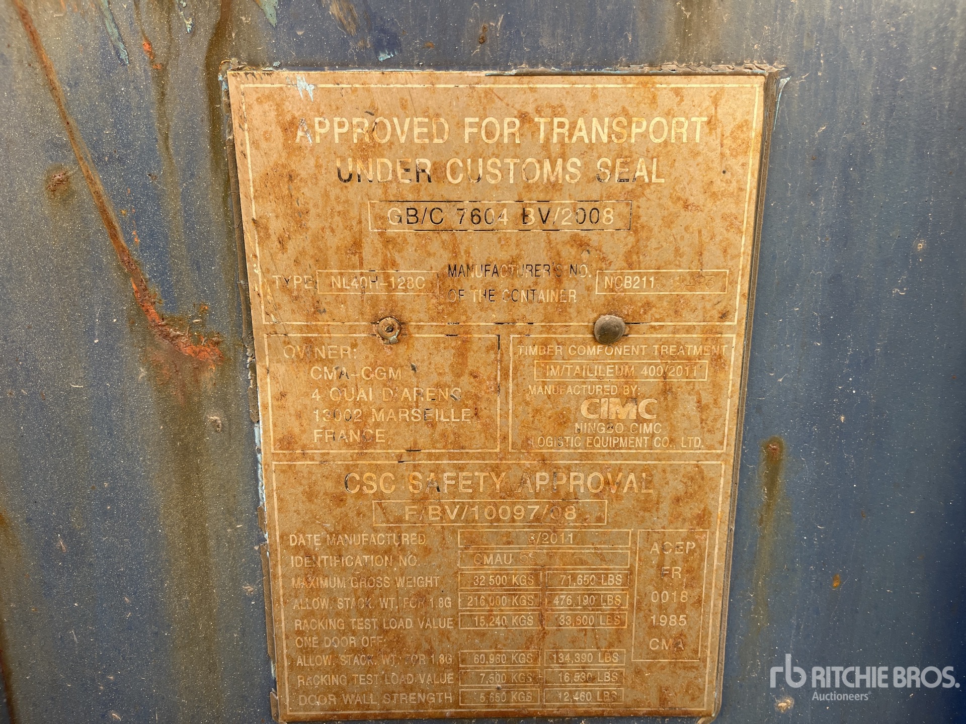 General Appearance with Numéro de série/Numéro d'identification du véhicule automobile