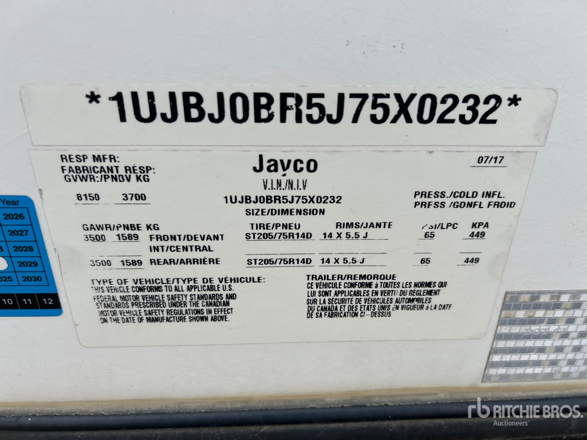 General Appearance with Numéro de série/Numéro d'identification du véhicule automobile