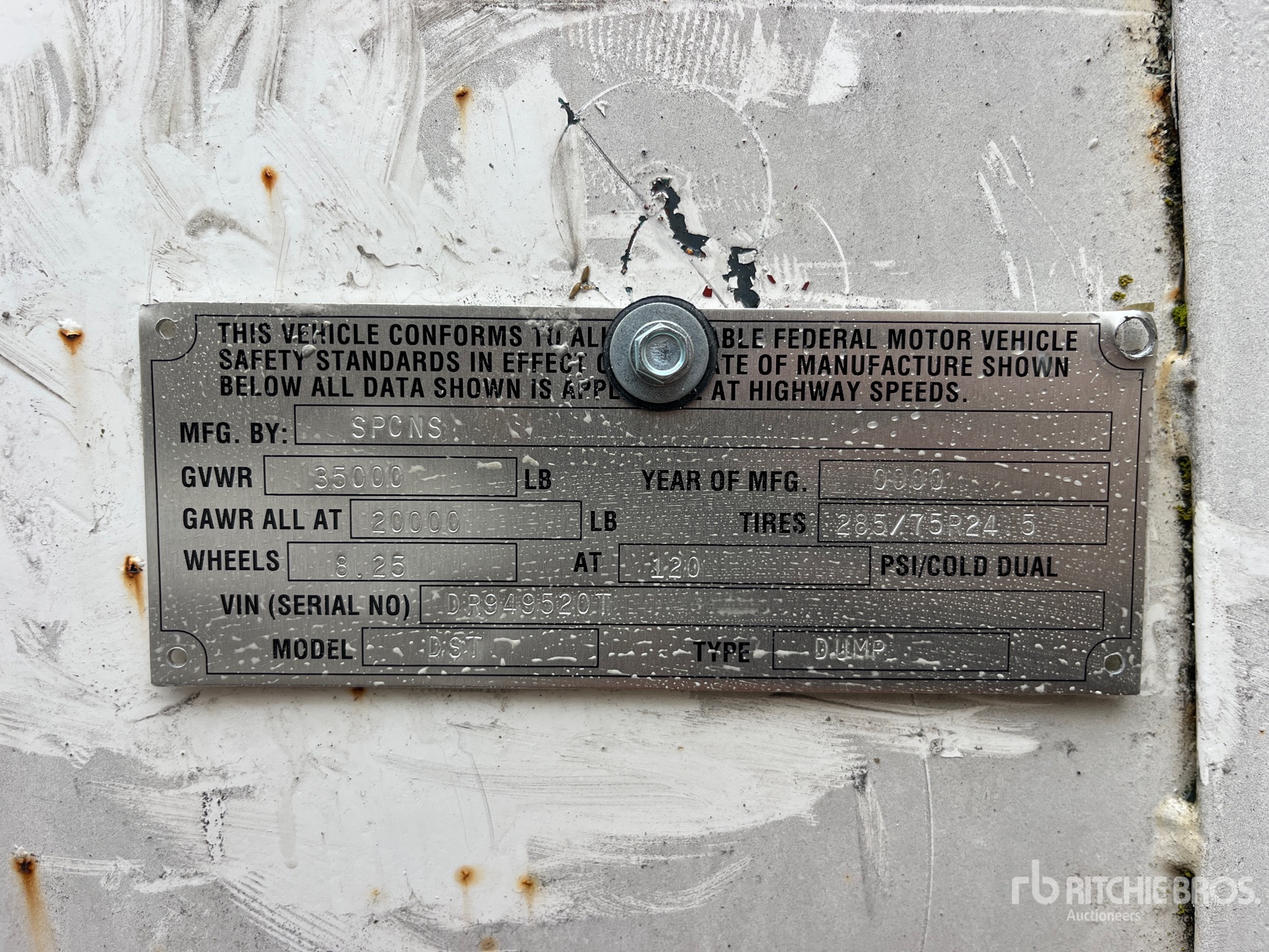 General Appearance with N.º de serie/VIN