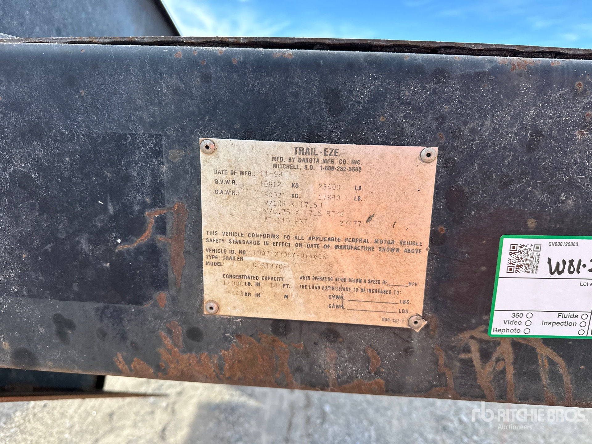 General Appearance with N.º de serie/VIN