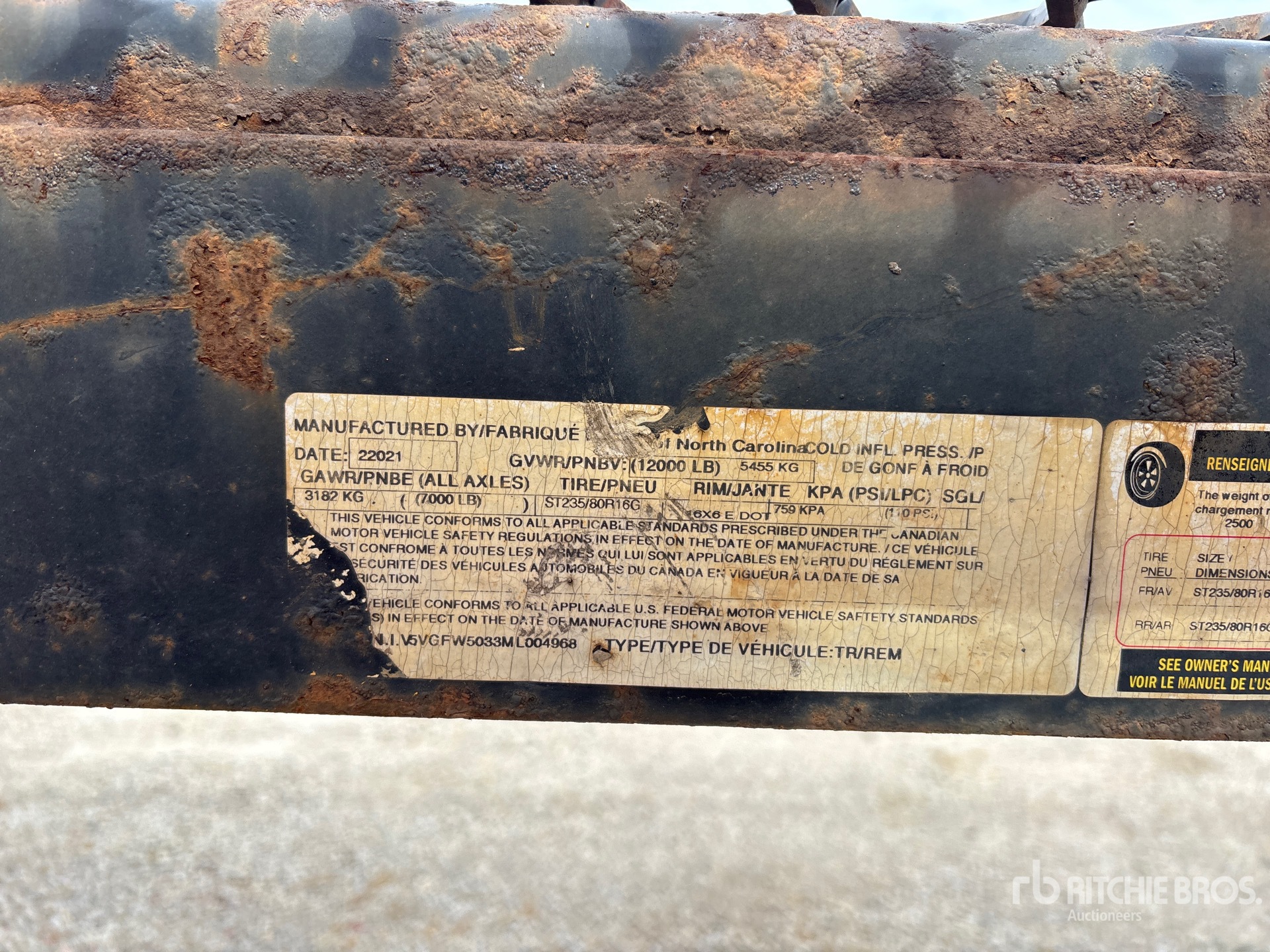 General Appearance with N.º de serie/VIN