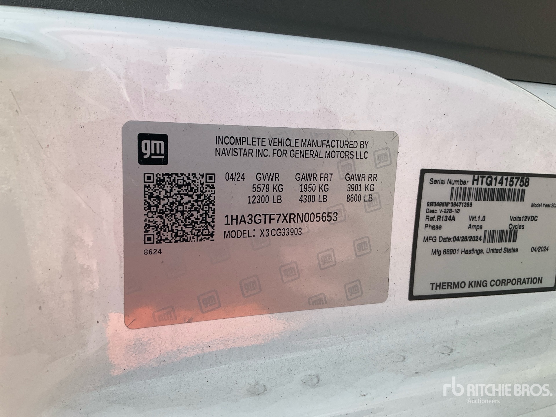 General Appearance with N.º de serie/VIN