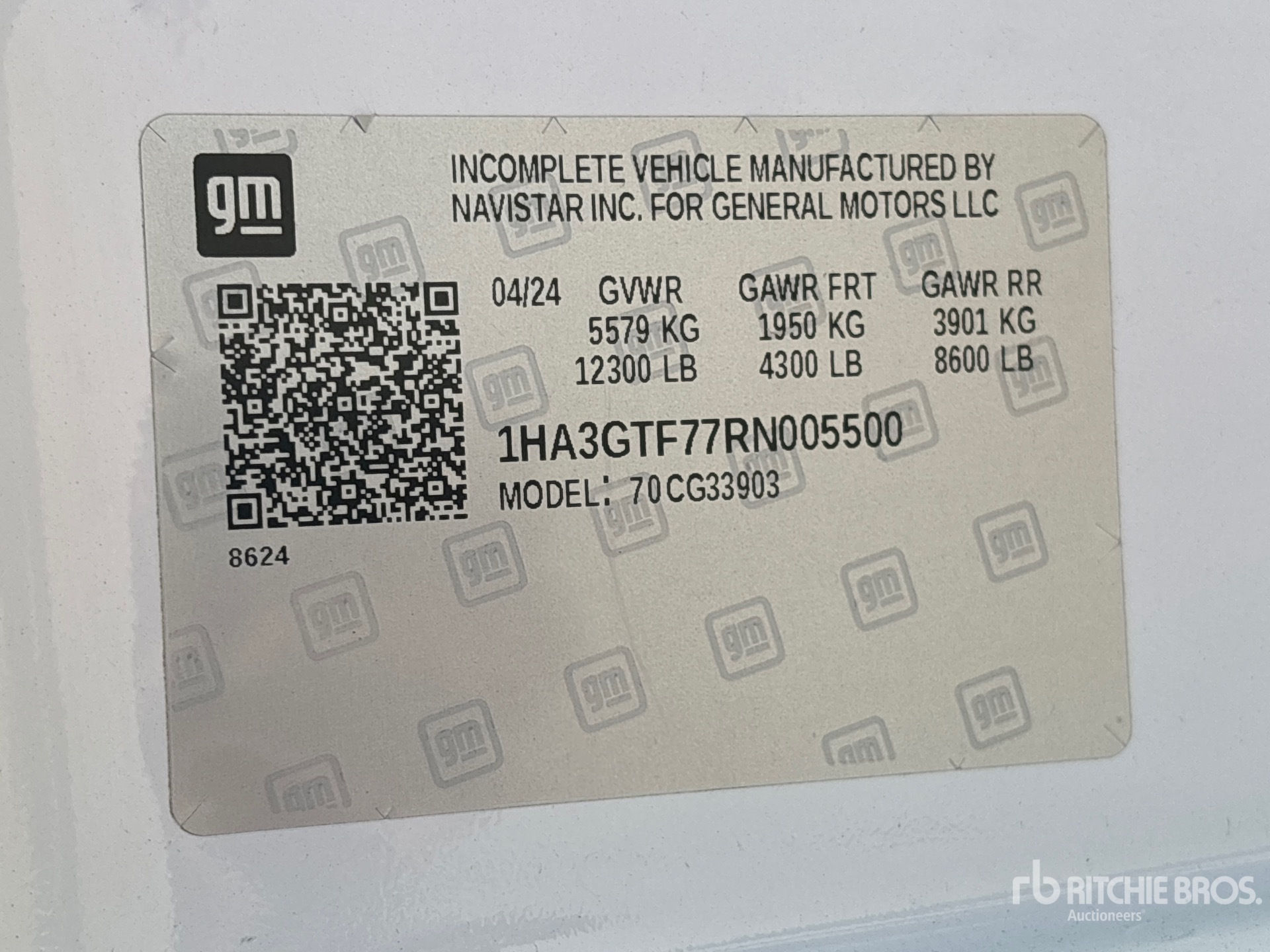 General Appearance with N.º de serie/VIN