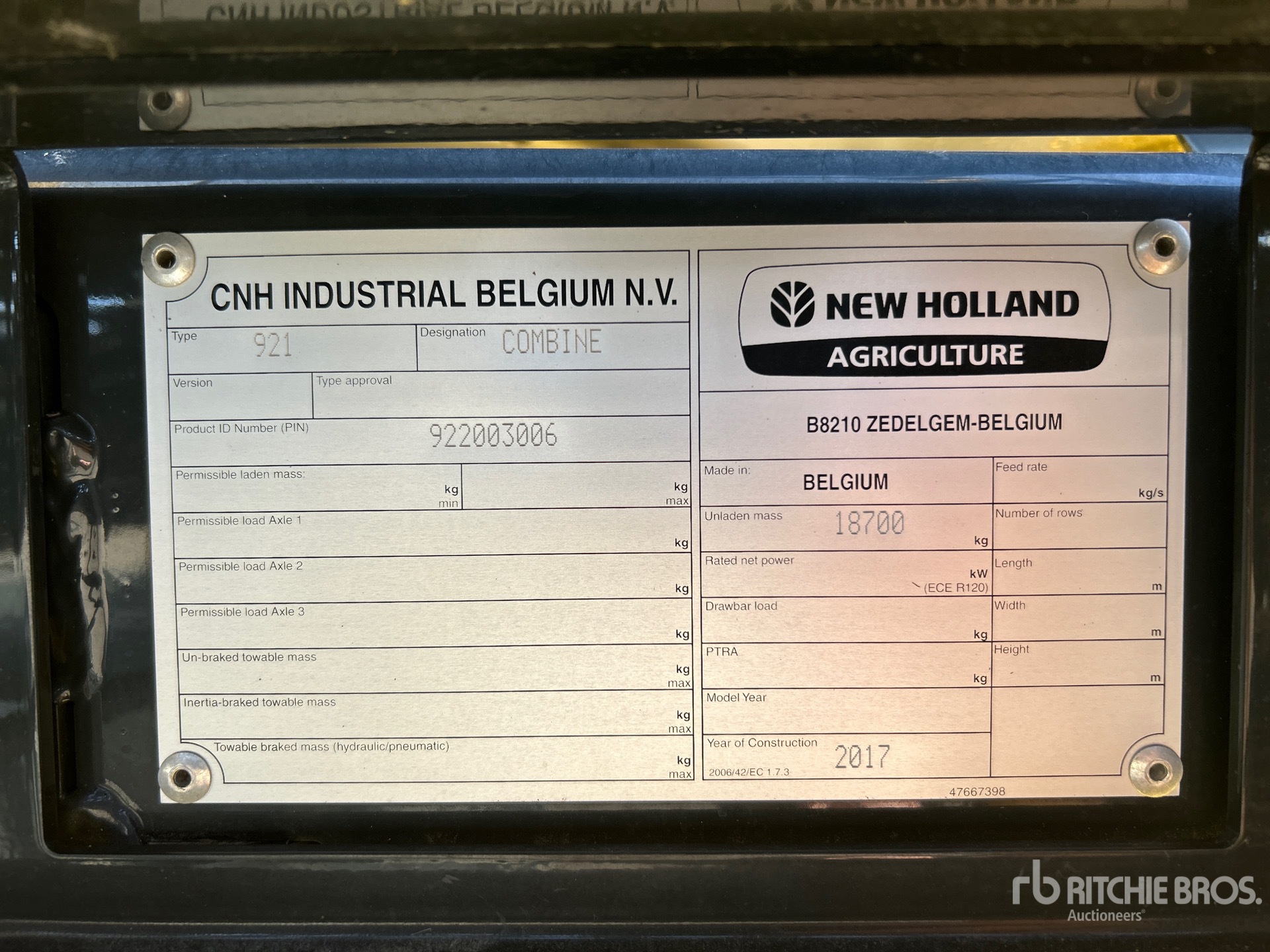 General Appearance with Seriennummer / FIN