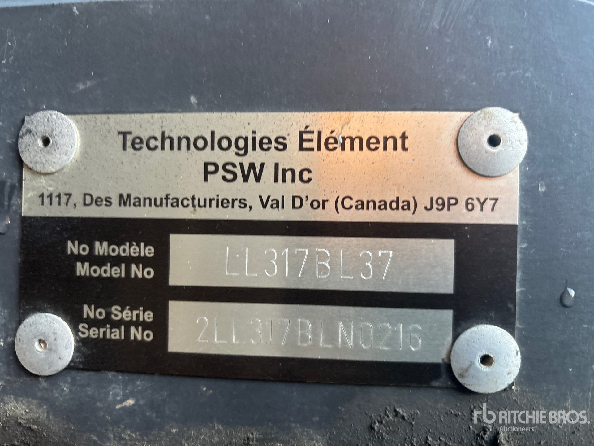 General Appearance with Numer seryjny/numer identyfikacyjny pojazdu