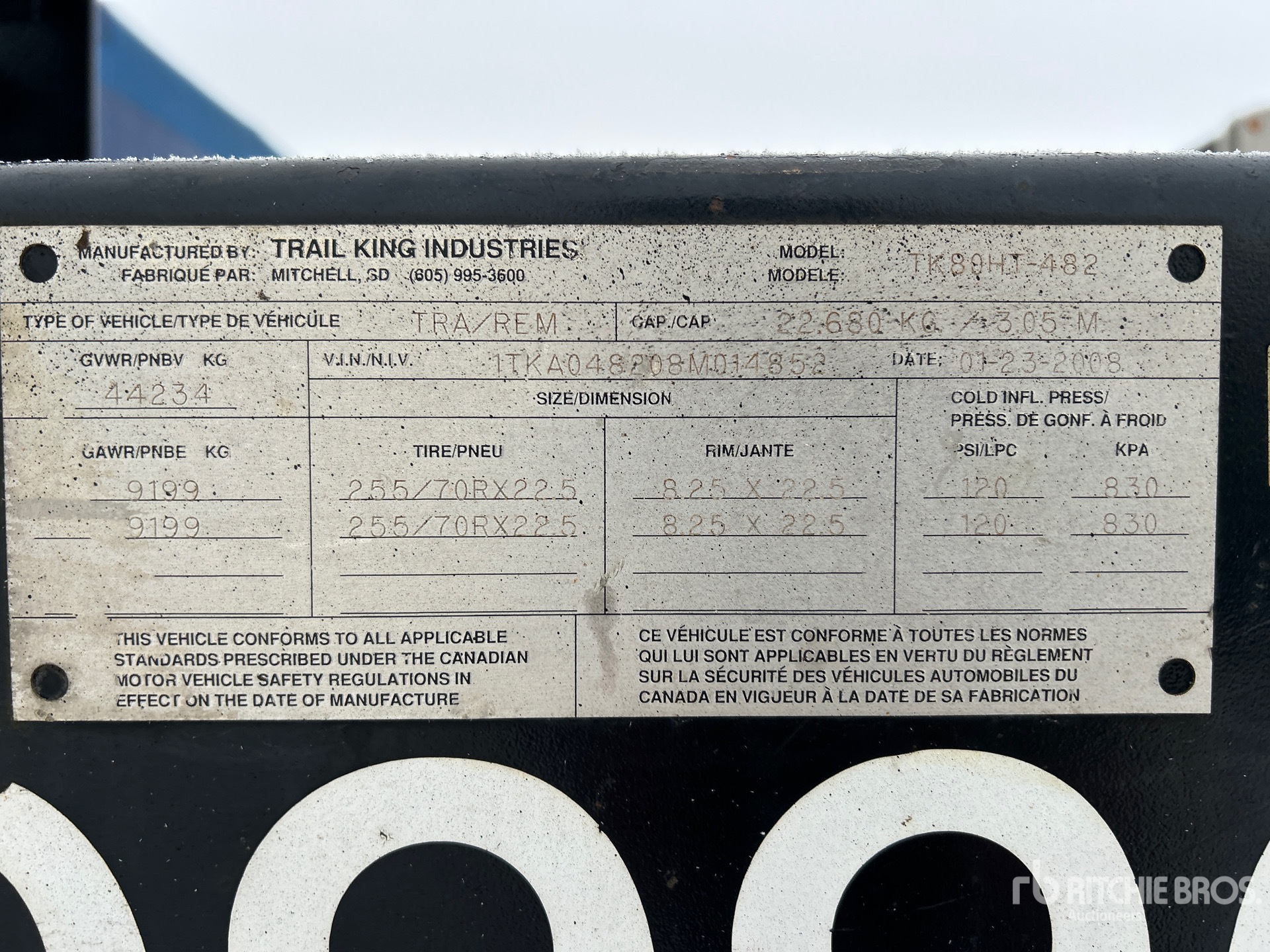 General Appearance with N.º de serie/VIN