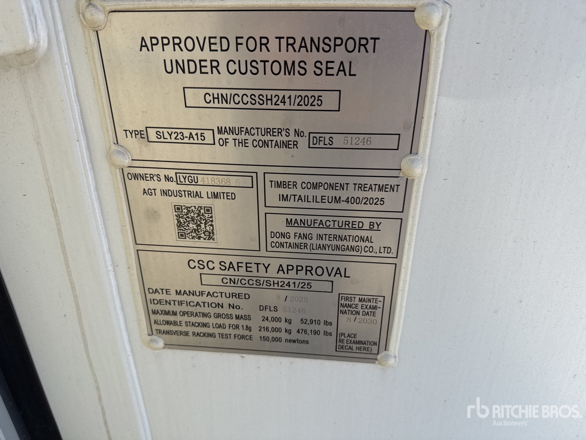 General Appearance with Seriennummer / FIN