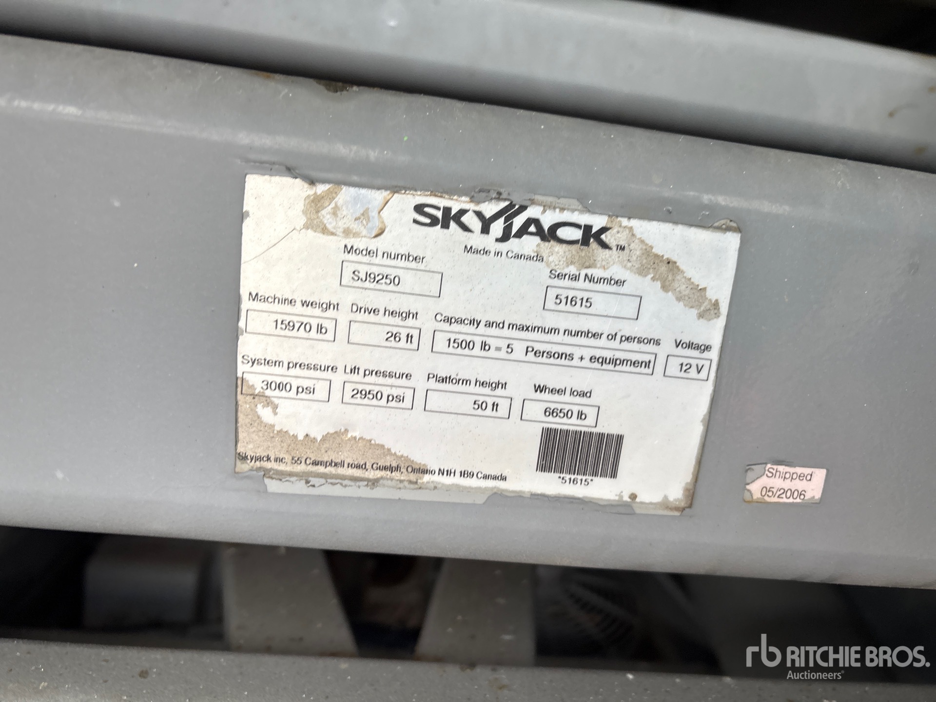 General Appearance with N.º de serie/VIN