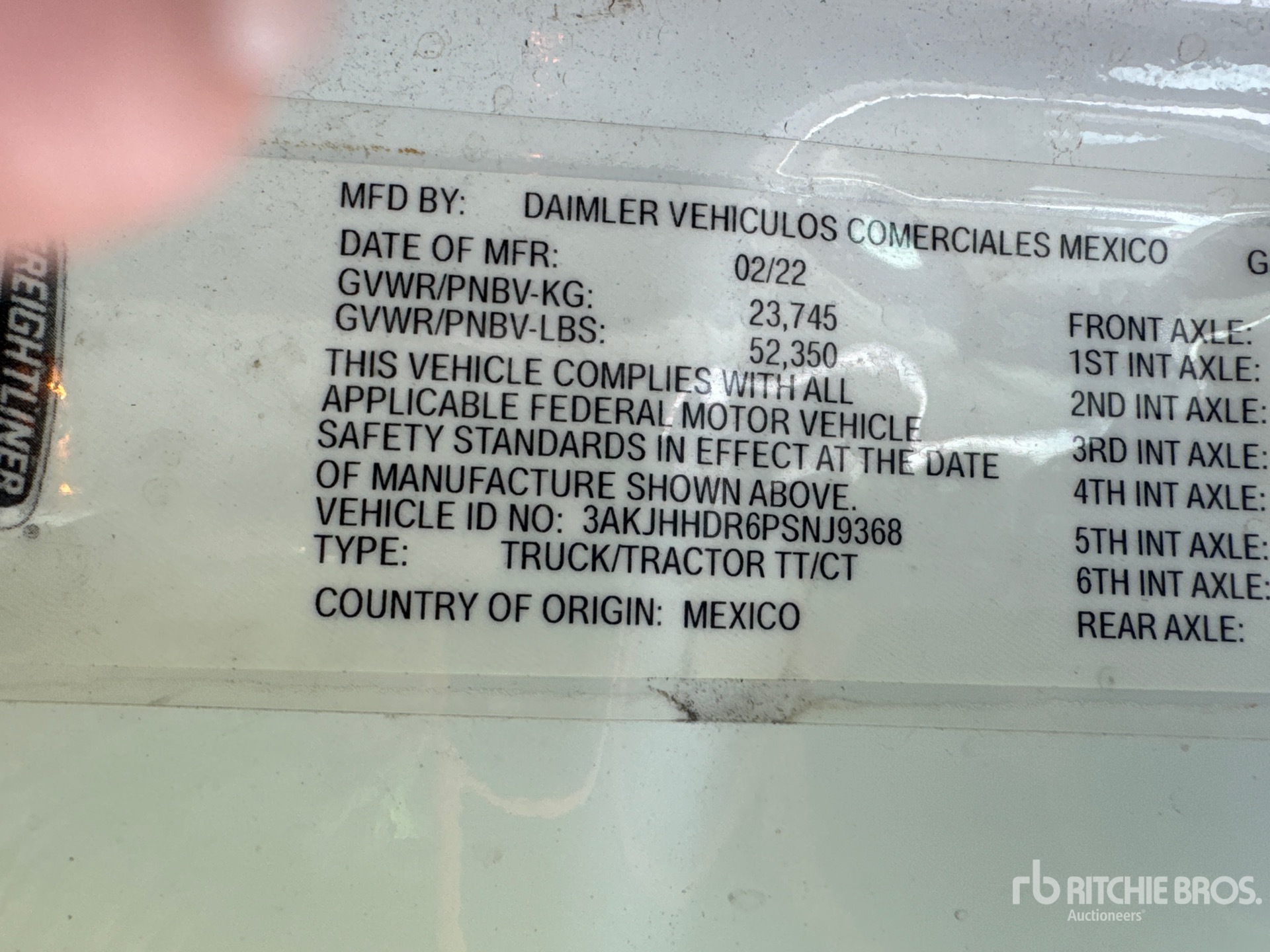 General Appearance with Numero seriale/numero d’identificazione del veicolo (VIN)