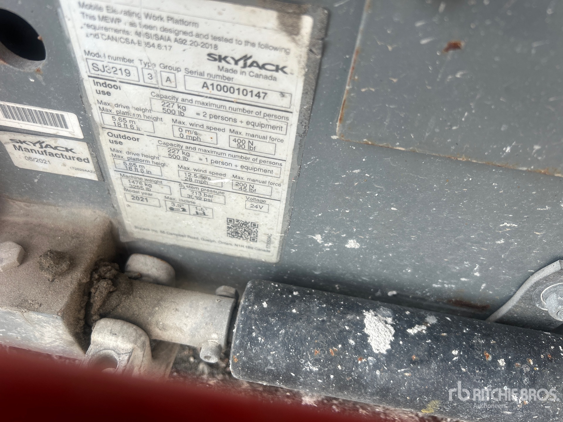 General Appearance with N.º de serie/VIN