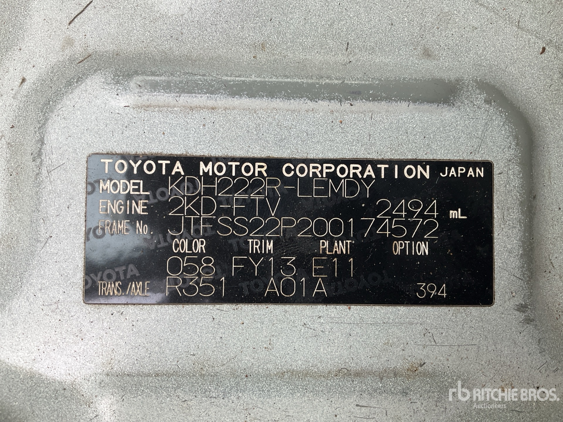 General Appearance with Seriennummer / FIN