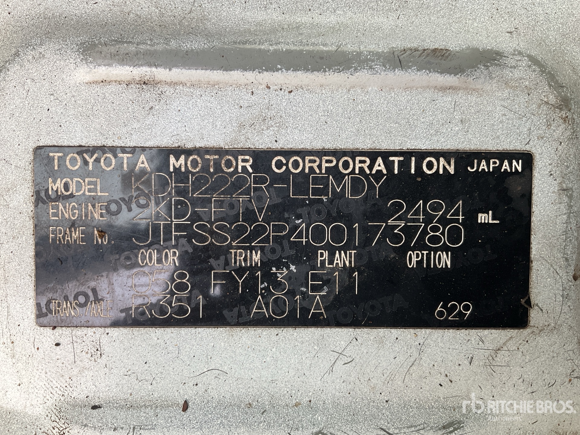 General Appearance with Seriennummer / FIN