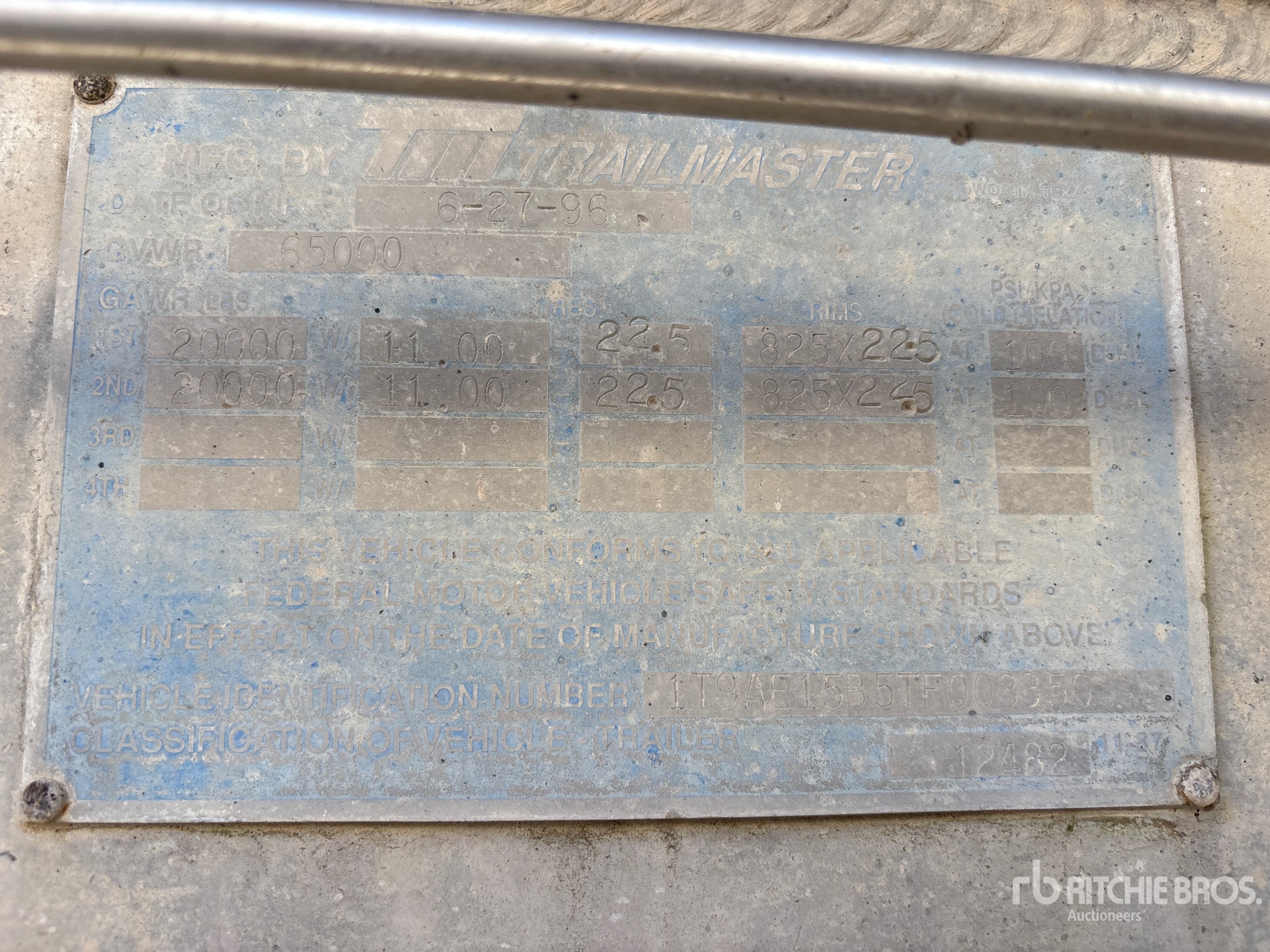 General Appearance with N.º de serie/VIN