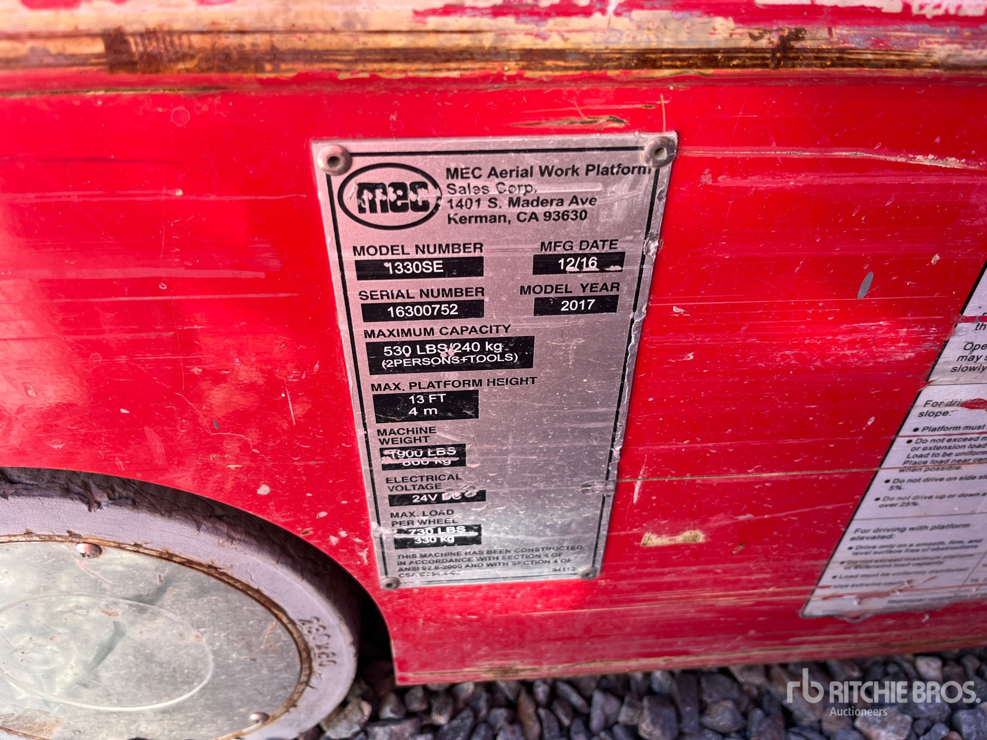 General Appearance with N.º de serie/VIN