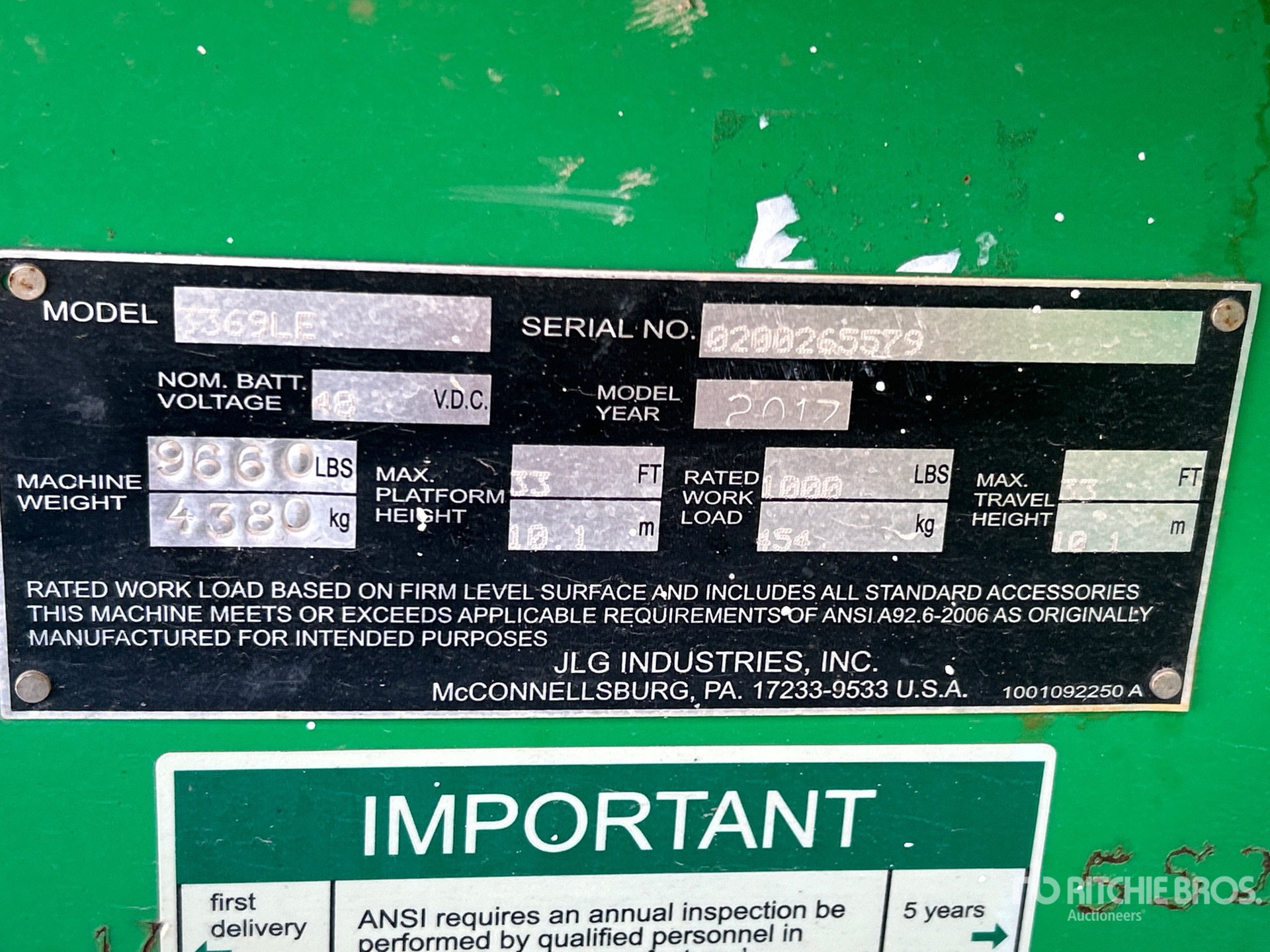 General Appearance with Numero seriale/numero d’identificazione del veicolo (VIN)