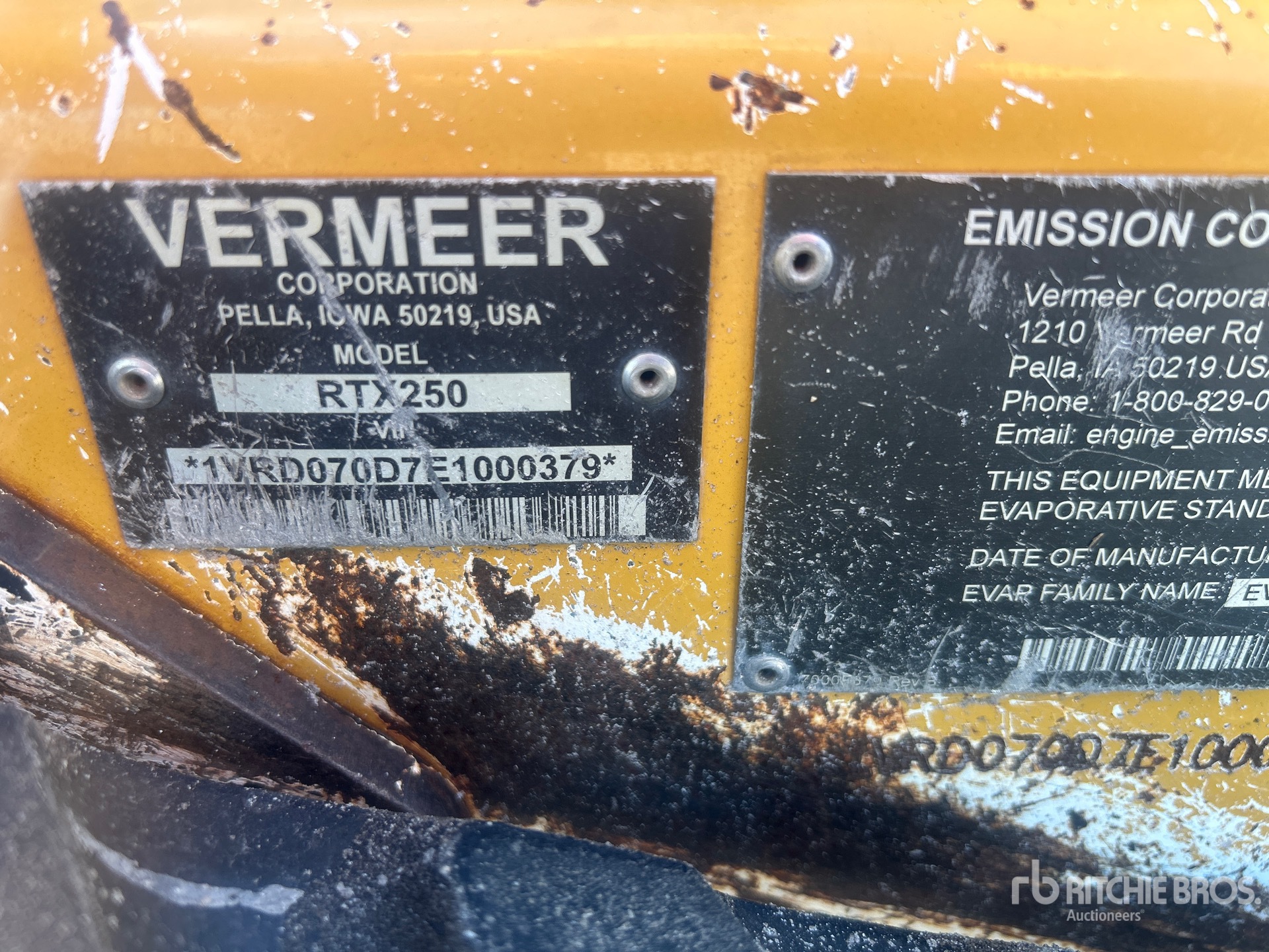 General Appearance with N.º de serie/VIN