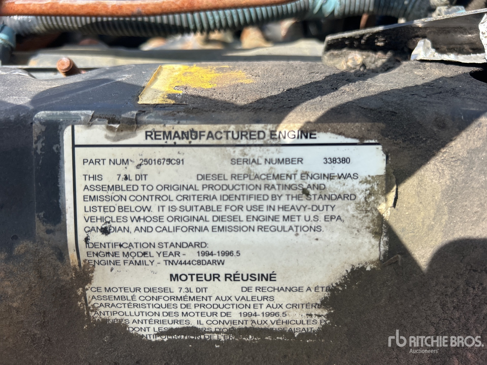 General Appearance with Numéro de série/Numéro d'identification du véhicule automobile