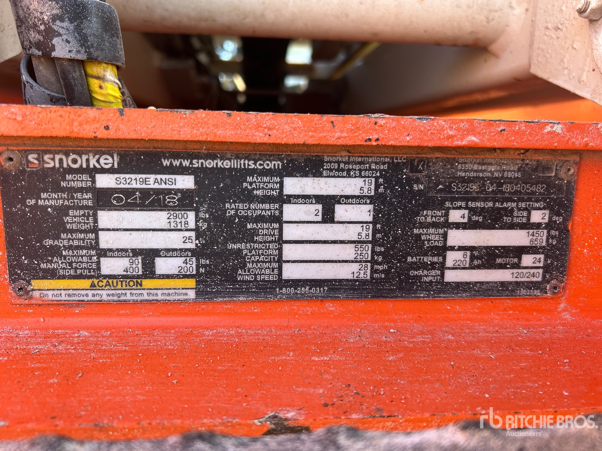 General Appearance with N.º de serie/VIN