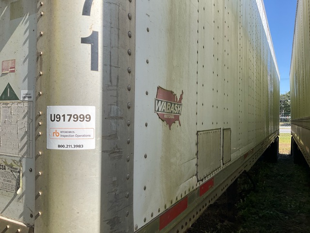 2012 Wabash 42 ft x 96 in T/A Van Trailer