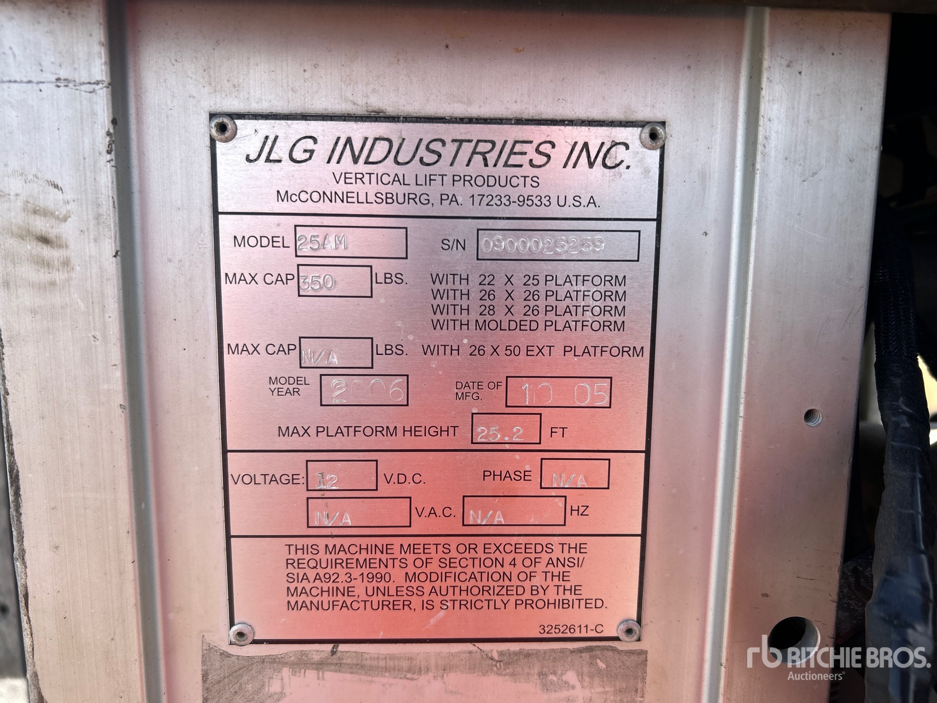 General Appearance with N.º de serie/VIN