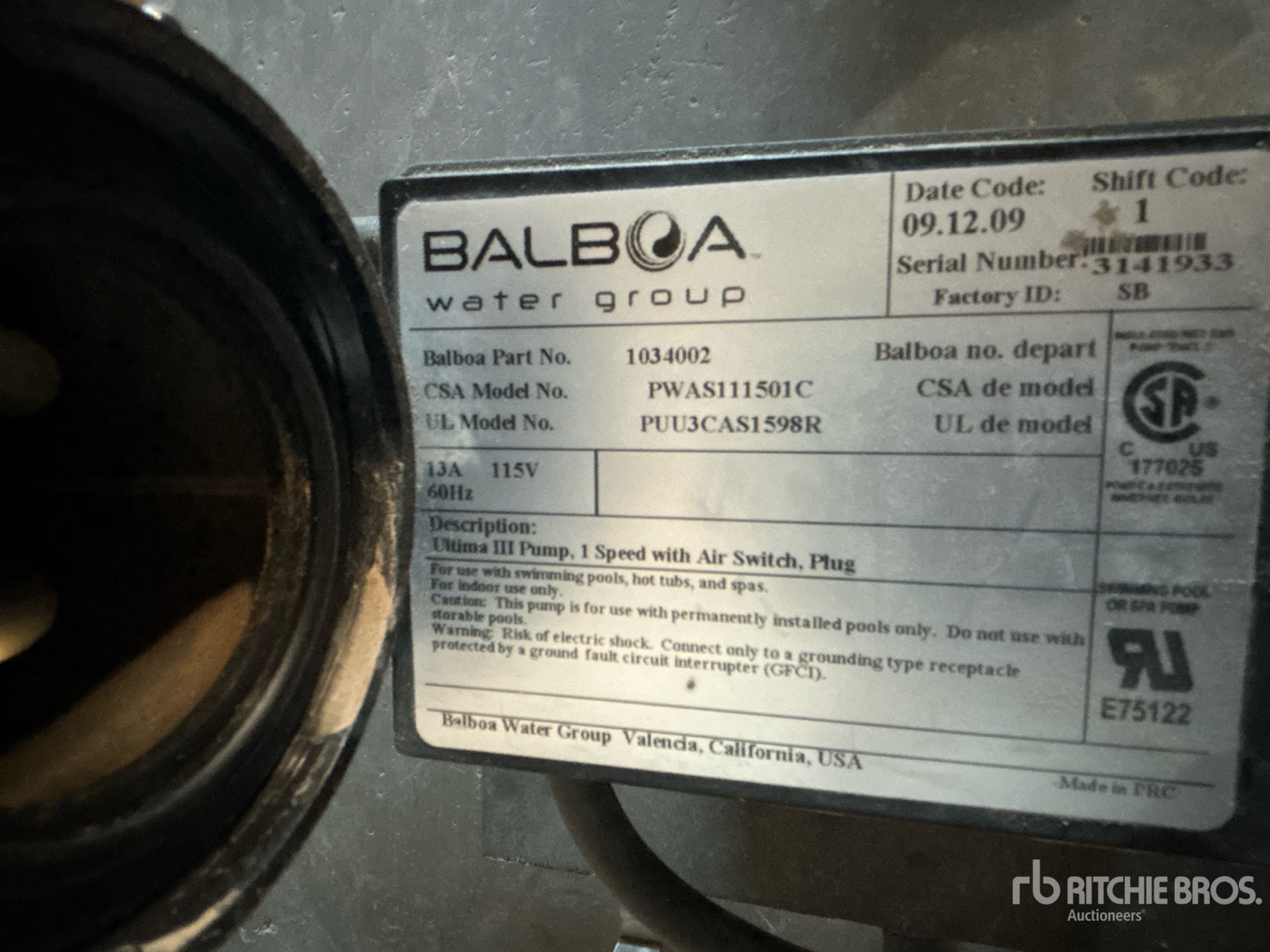 General Appearance with N.º de serie/VIN