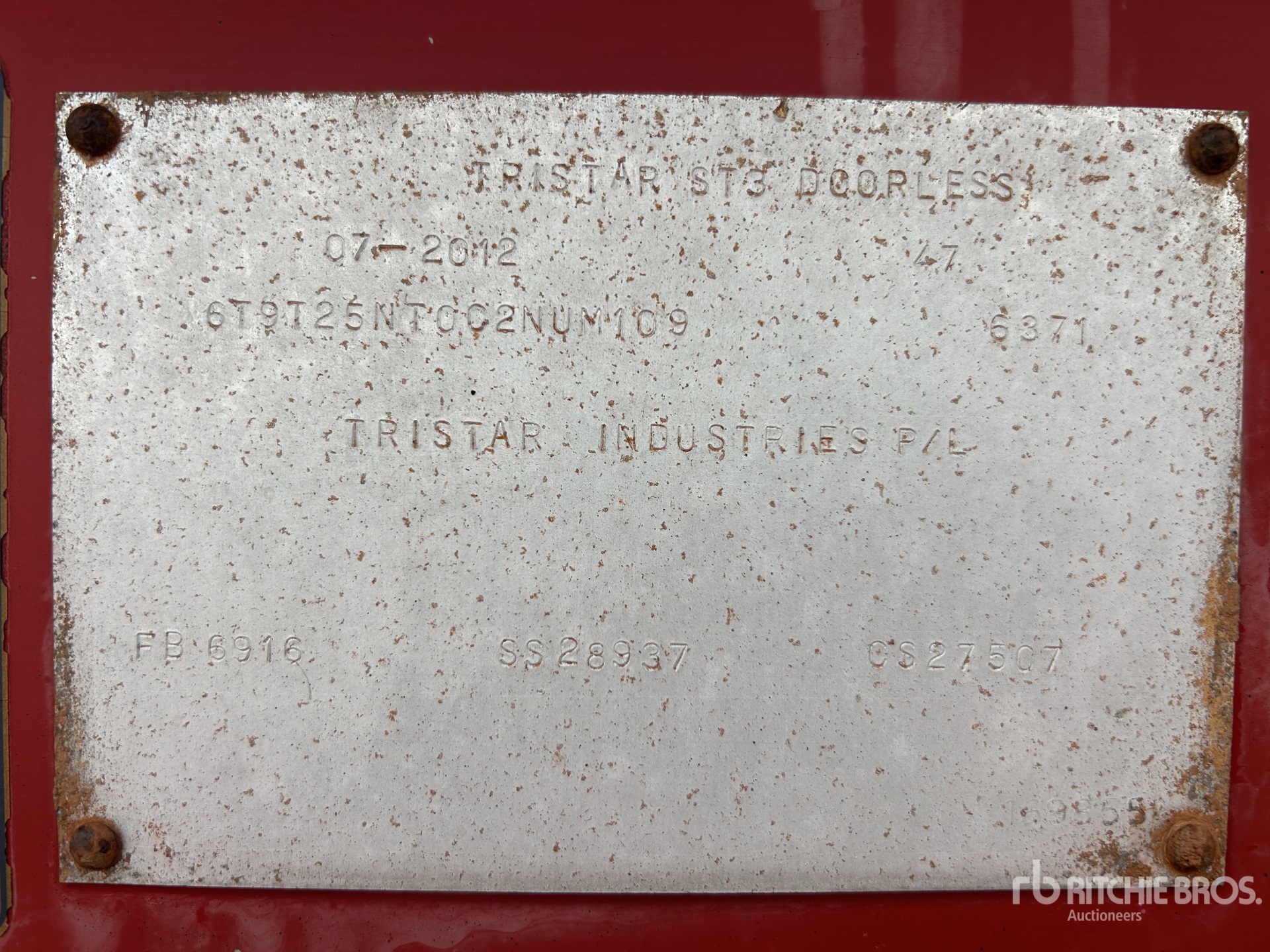 General Appearance with N.º de serie/VIN