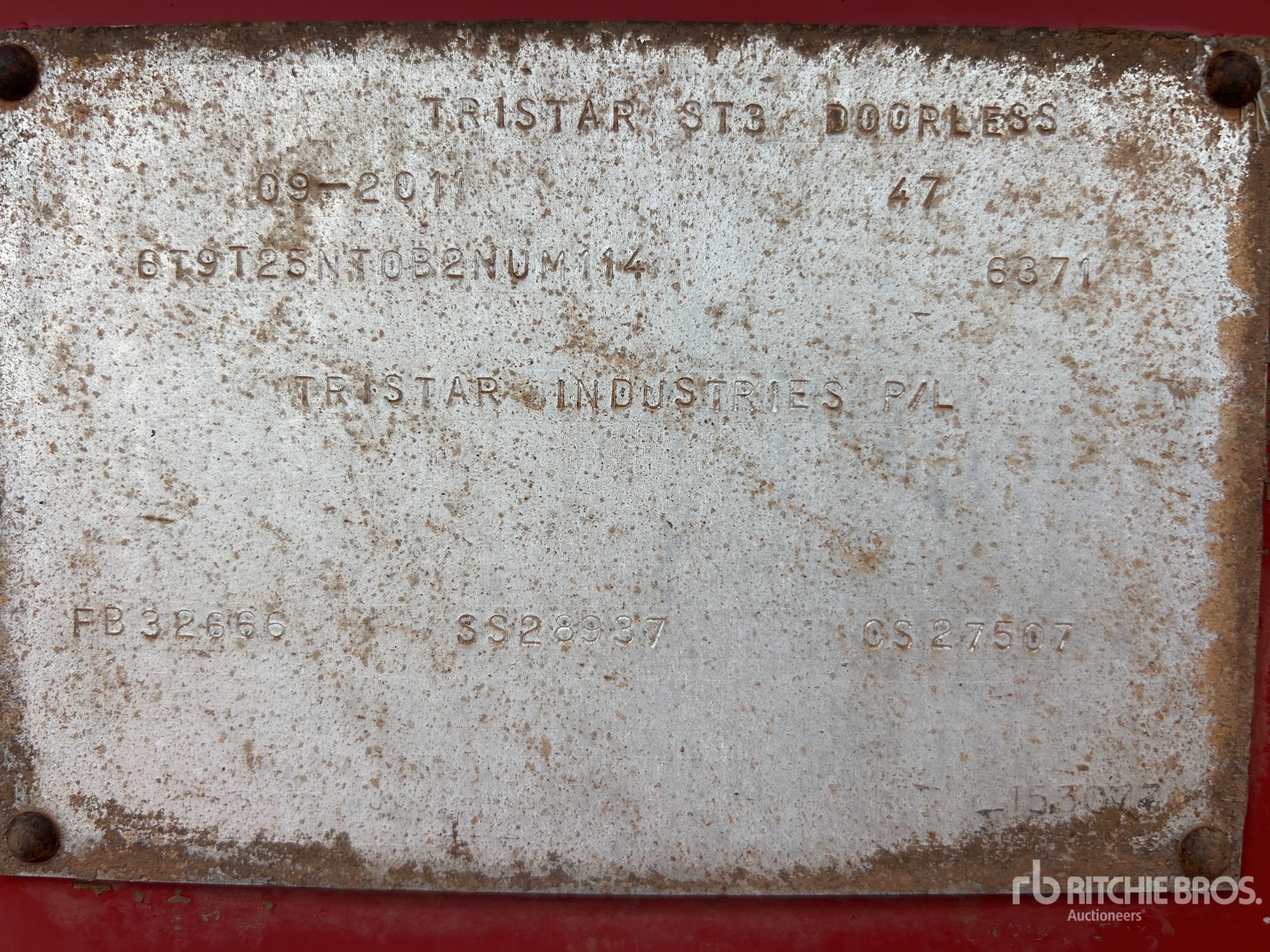 General Appearance with N.º de serie/VIN