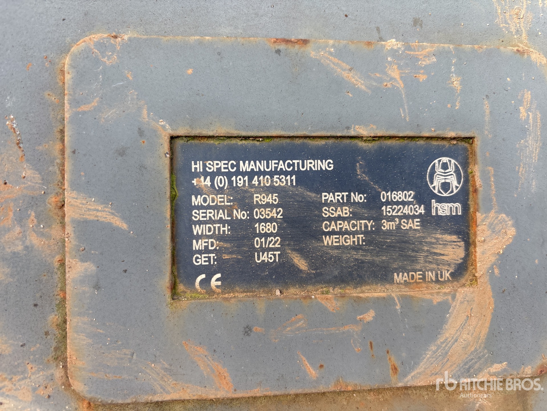 General Appearance with N.º de serie/VIN