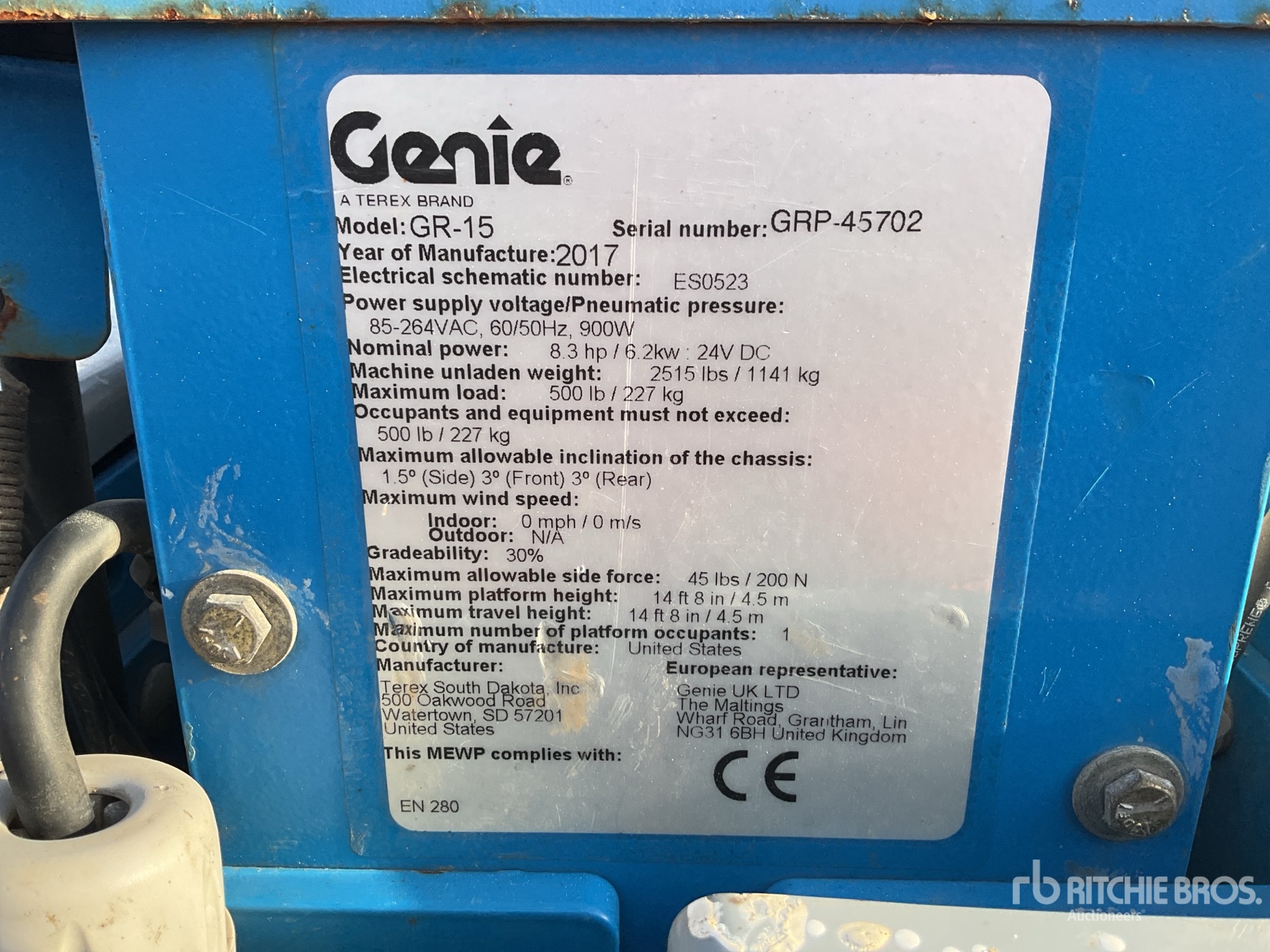 General Appearance with Seriennummer / FIN