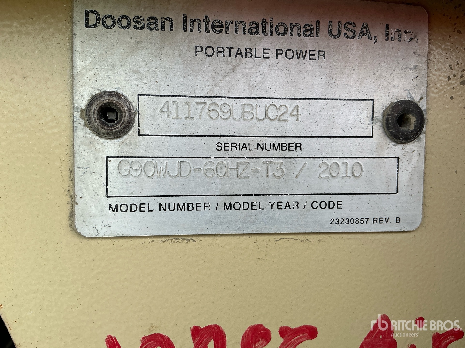 General Appearance with Unit Serial Number
