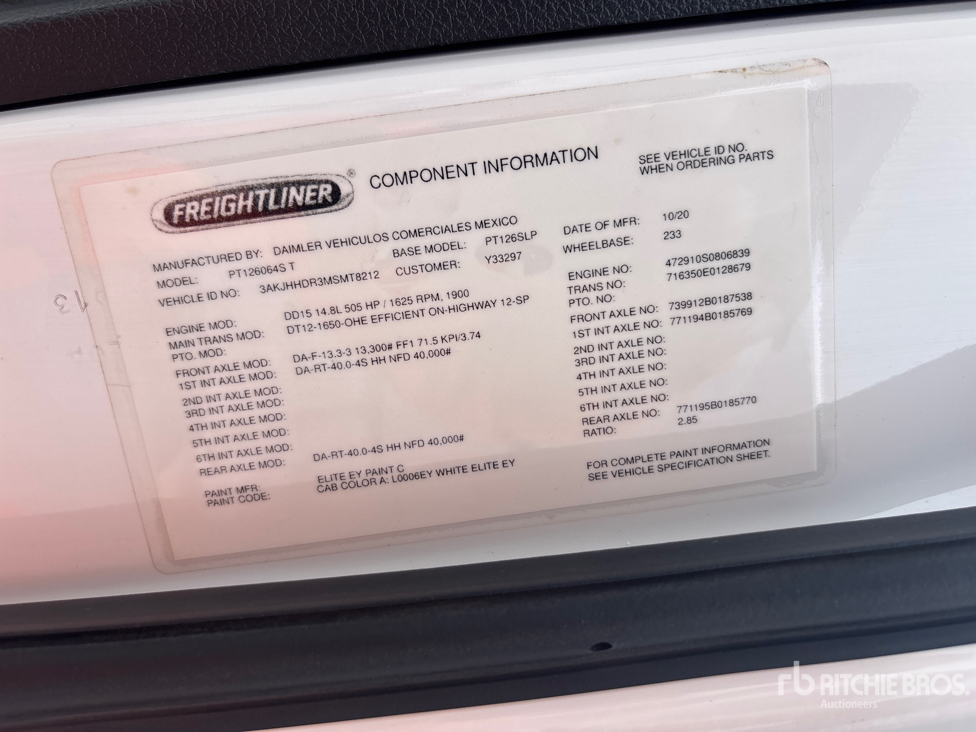 General Appearance with Numero seriale/numero d’identificazione del veicolo (VIN)