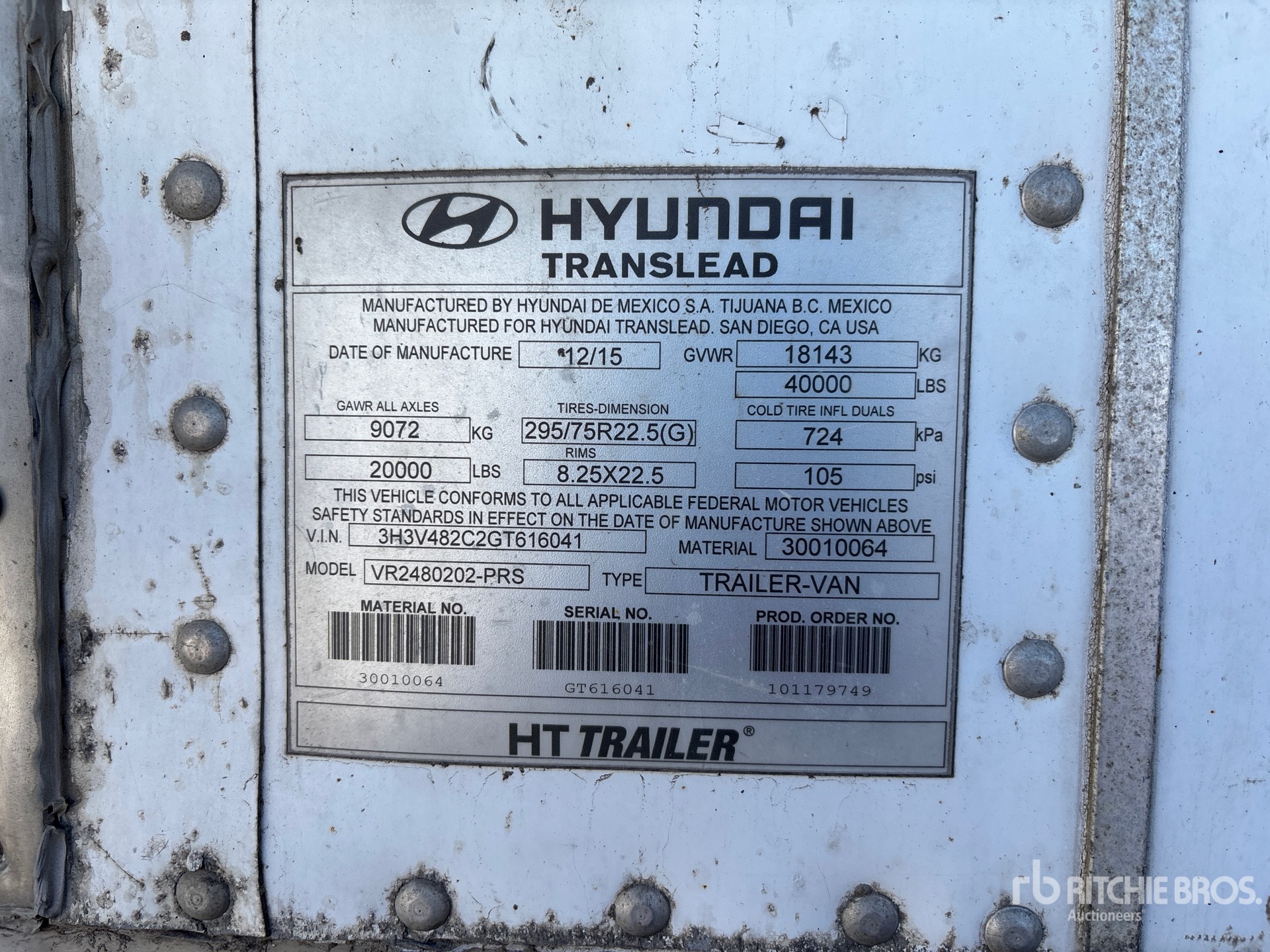 General Appearance with Seriennummer / FIN