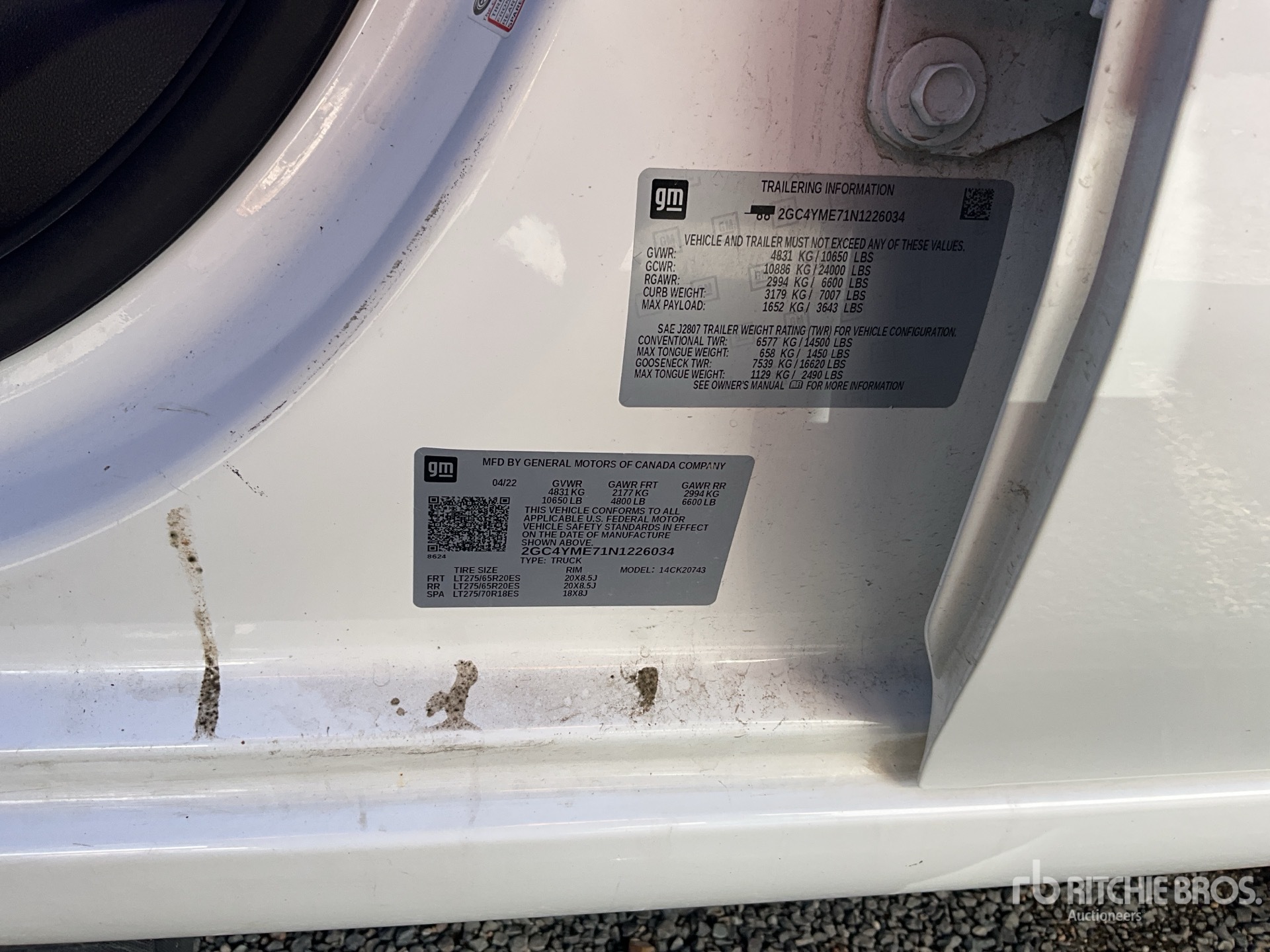 General Appearance with Numer seryjny/numer identyfikacyjny pojazdu