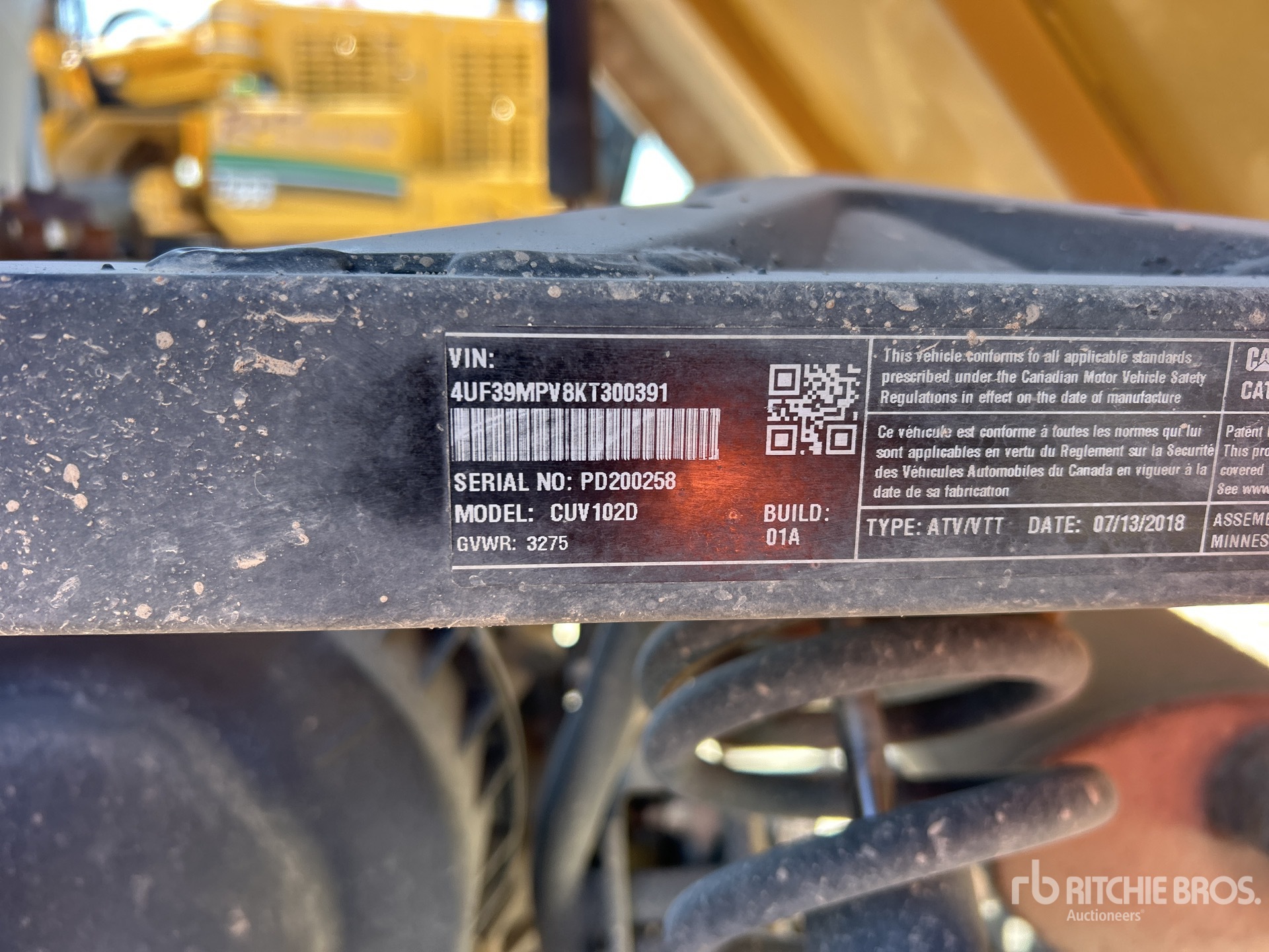 General Appearance with N.º de serie/VIN