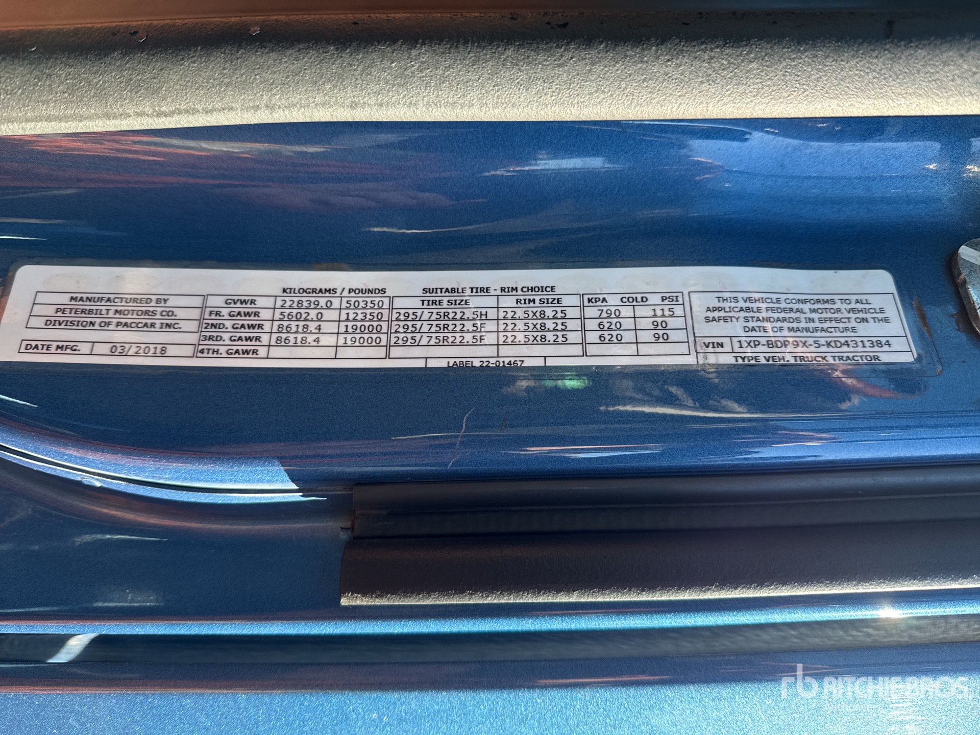 General Appearance with N.º de serie/VIN