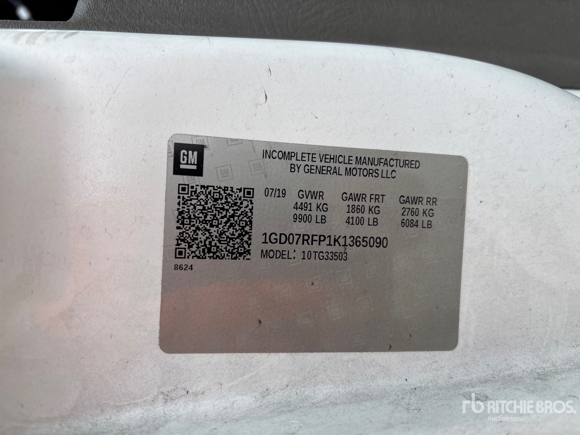 General Appearance with N.º de serie/VIN