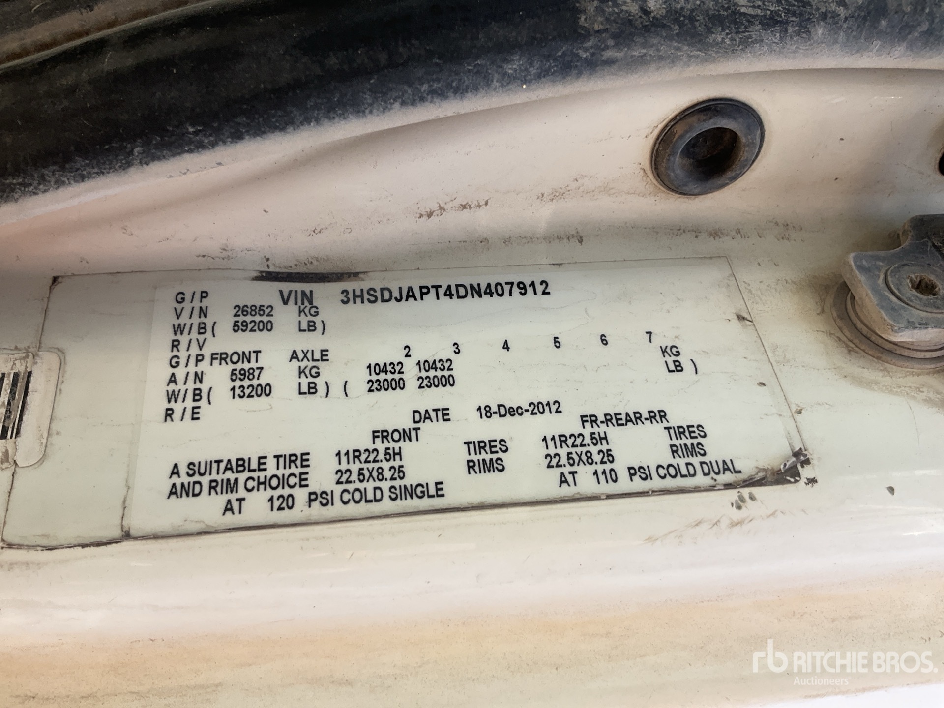 General Appearance with Numero seriale/numero d’identificazione del veicolo (VIN)