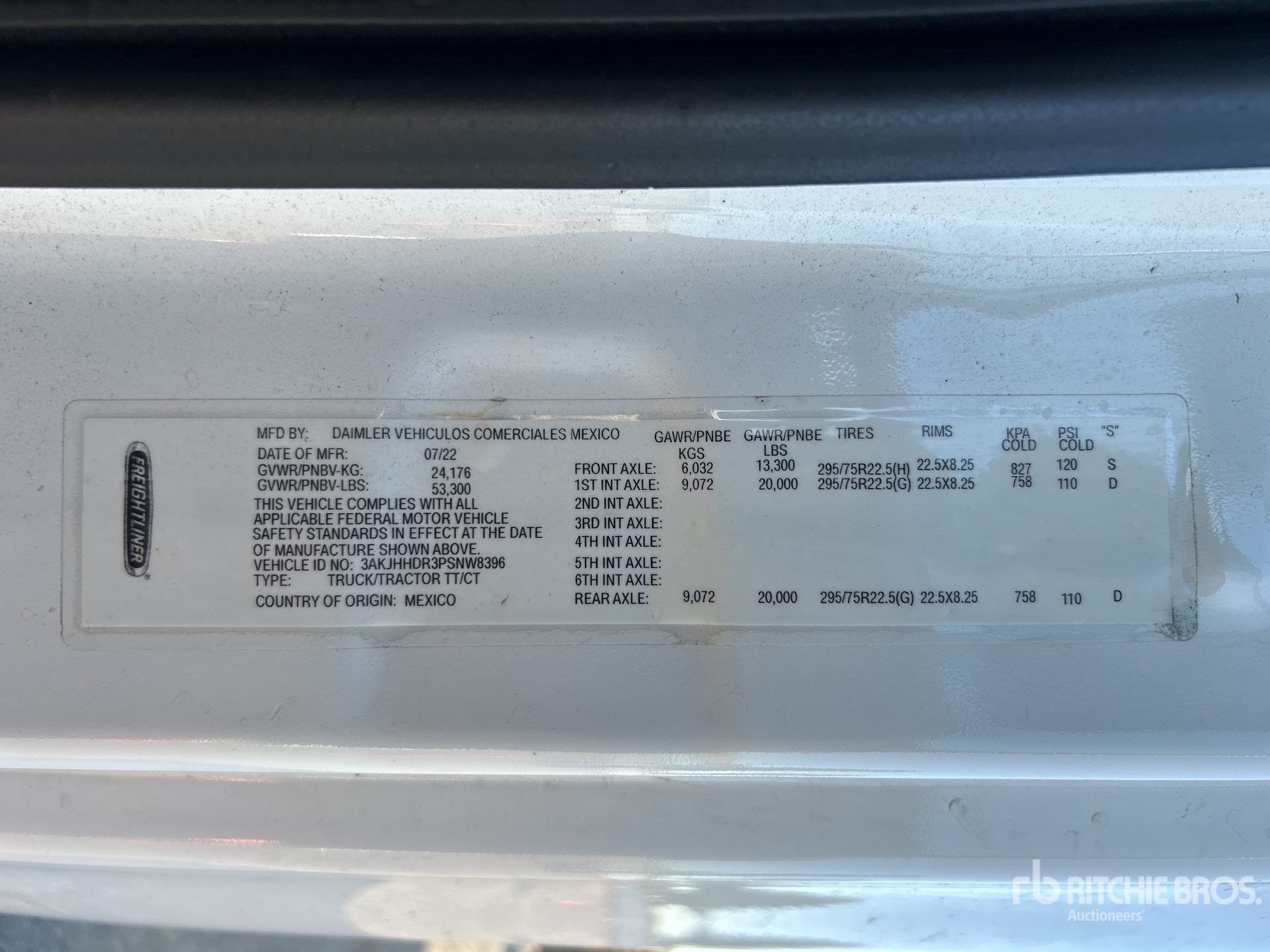 General Appearance with Numero seriale/numero d’identificazione del veicolo (VIN)