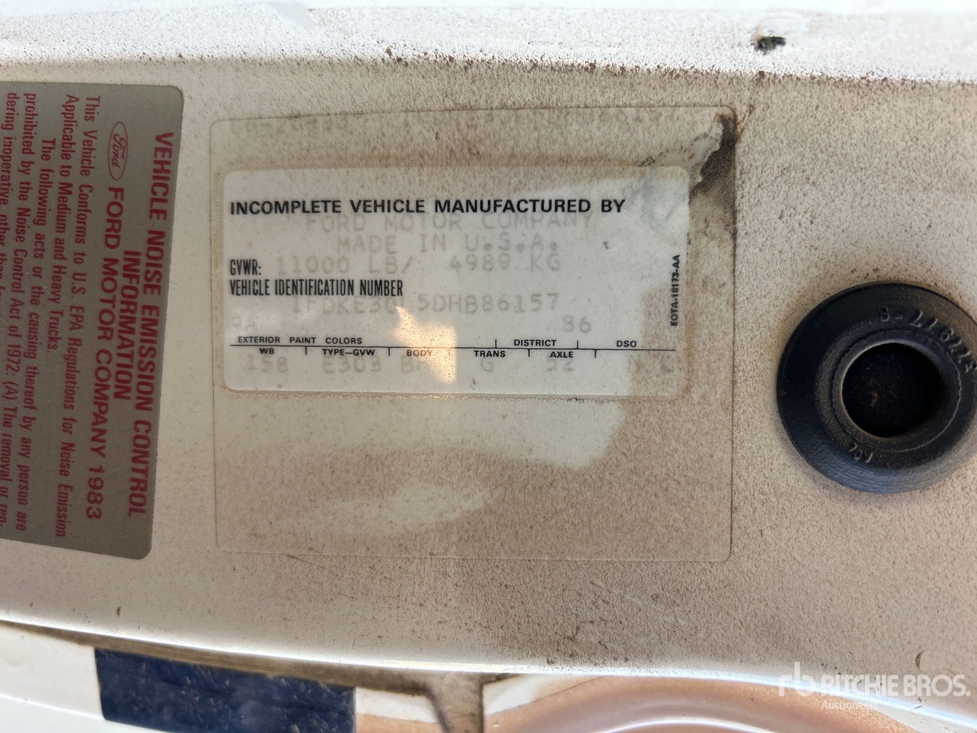 General Appearance with Numero seriale/numero d’identificazione del veicolo (VIN)