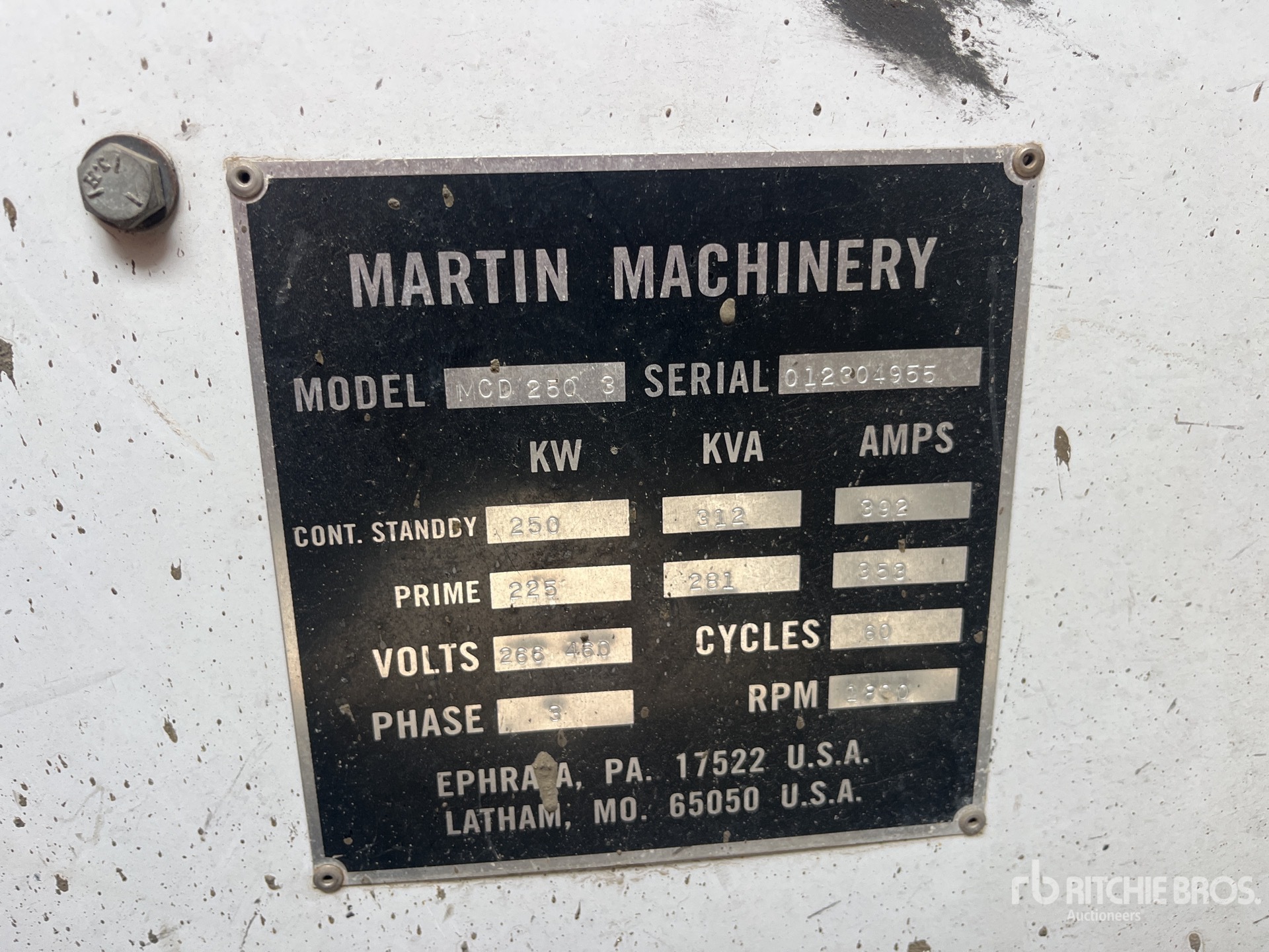 General Appearance with Unit Serial Number