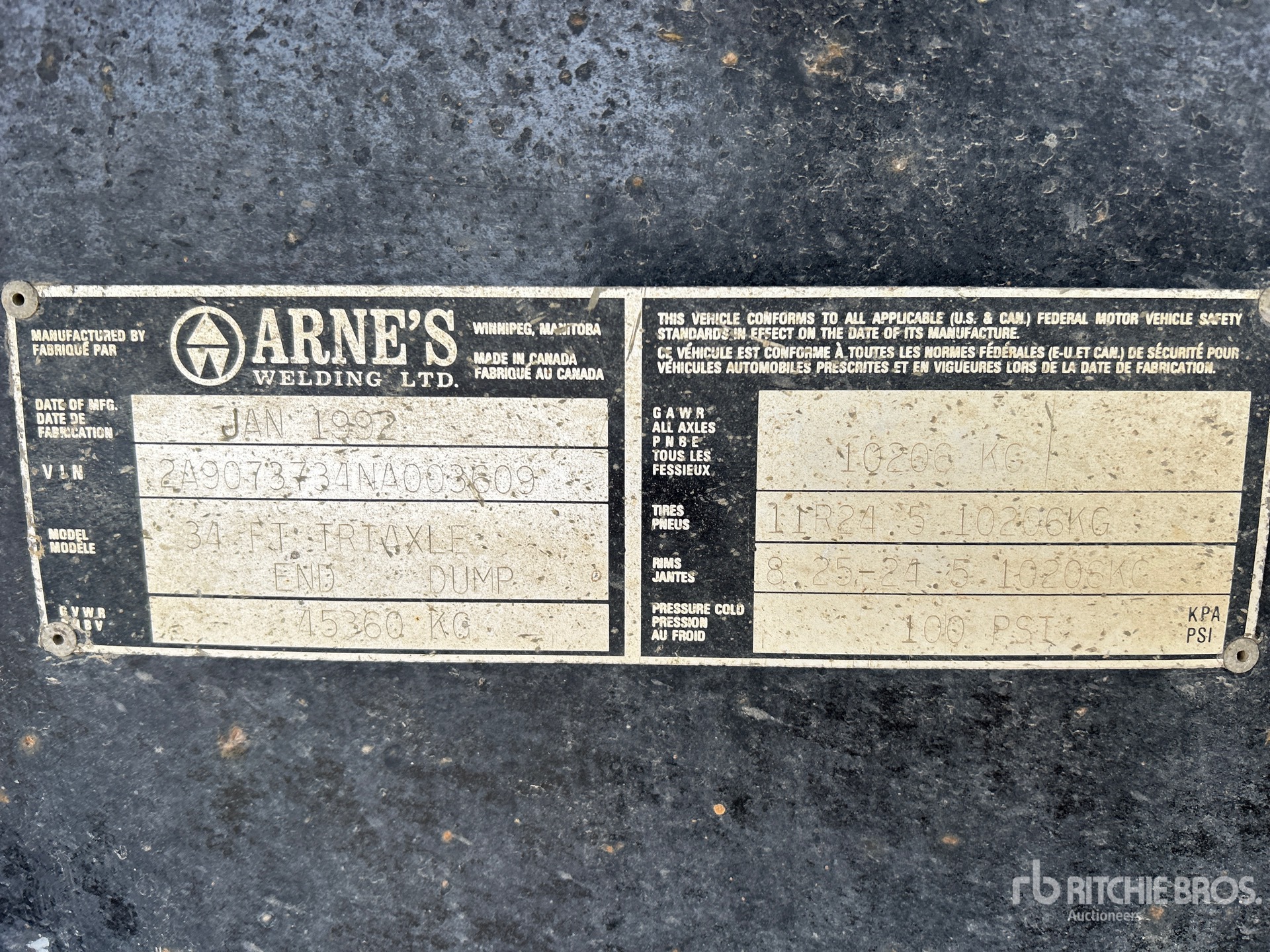 General Appearance with Numéro de série/Numéro d'identification du véhicule automobile