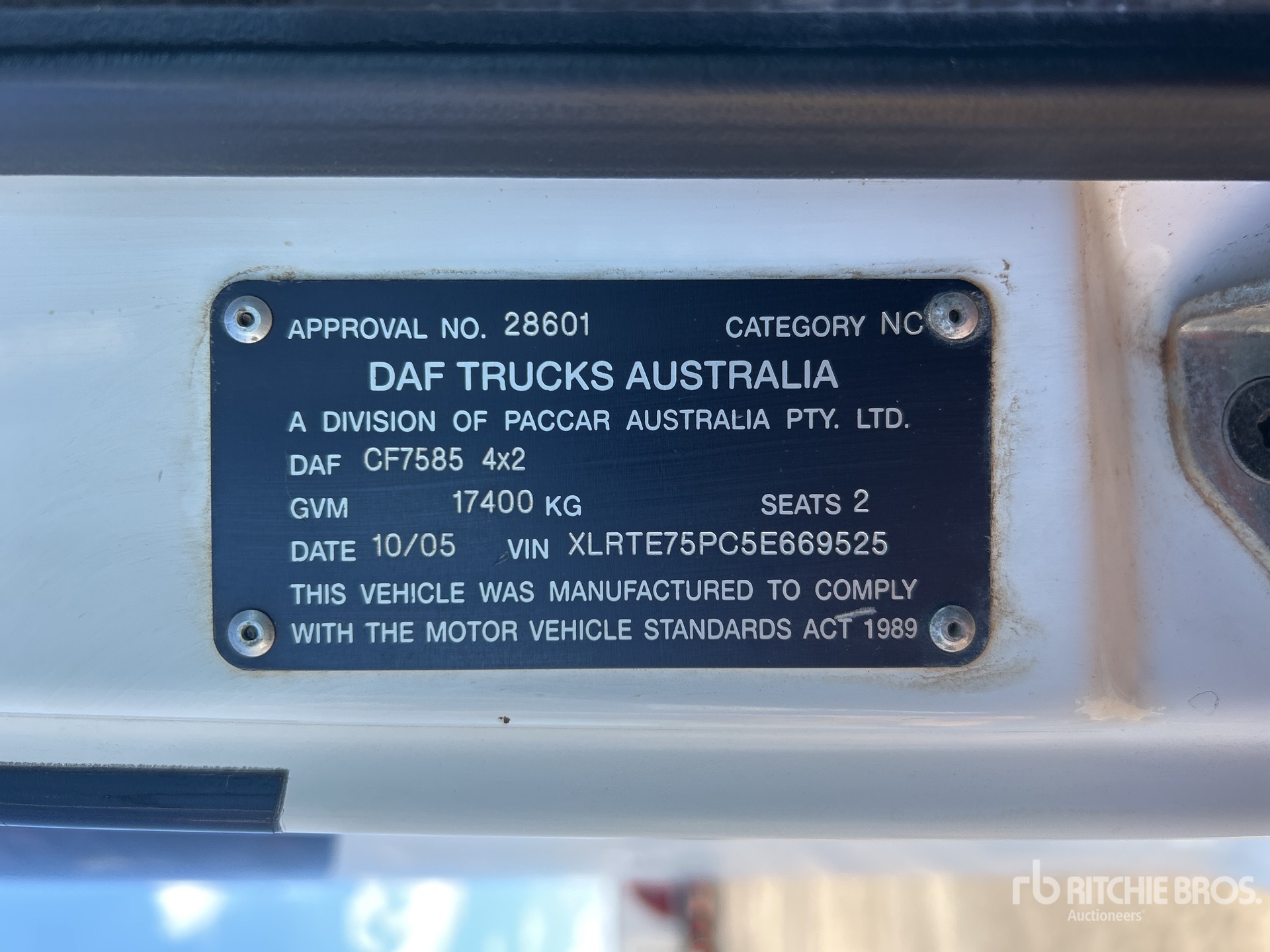 General Appearance with Numero seriale/numero d’identificazione del veicolo (VIN)