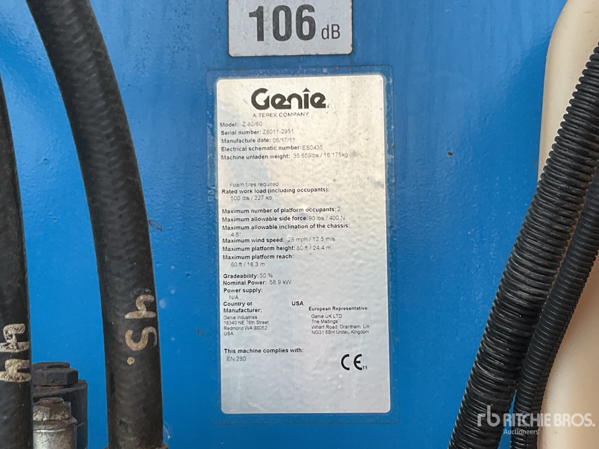 General Appearance with N.º de serie/VIN