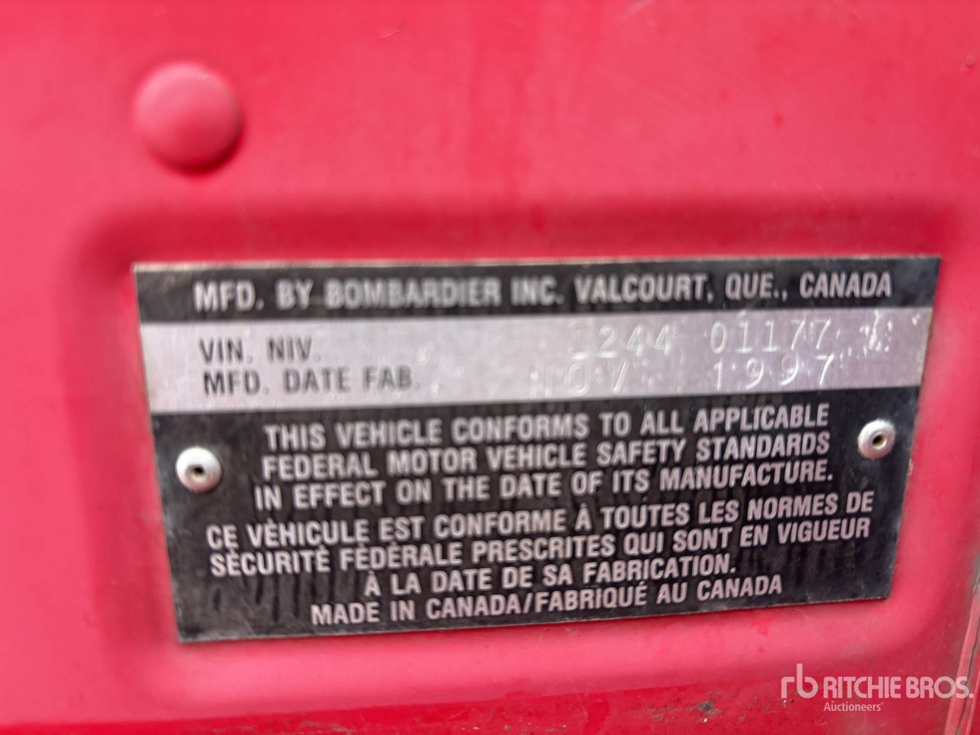 General Appearance with N.º de serie/VIN