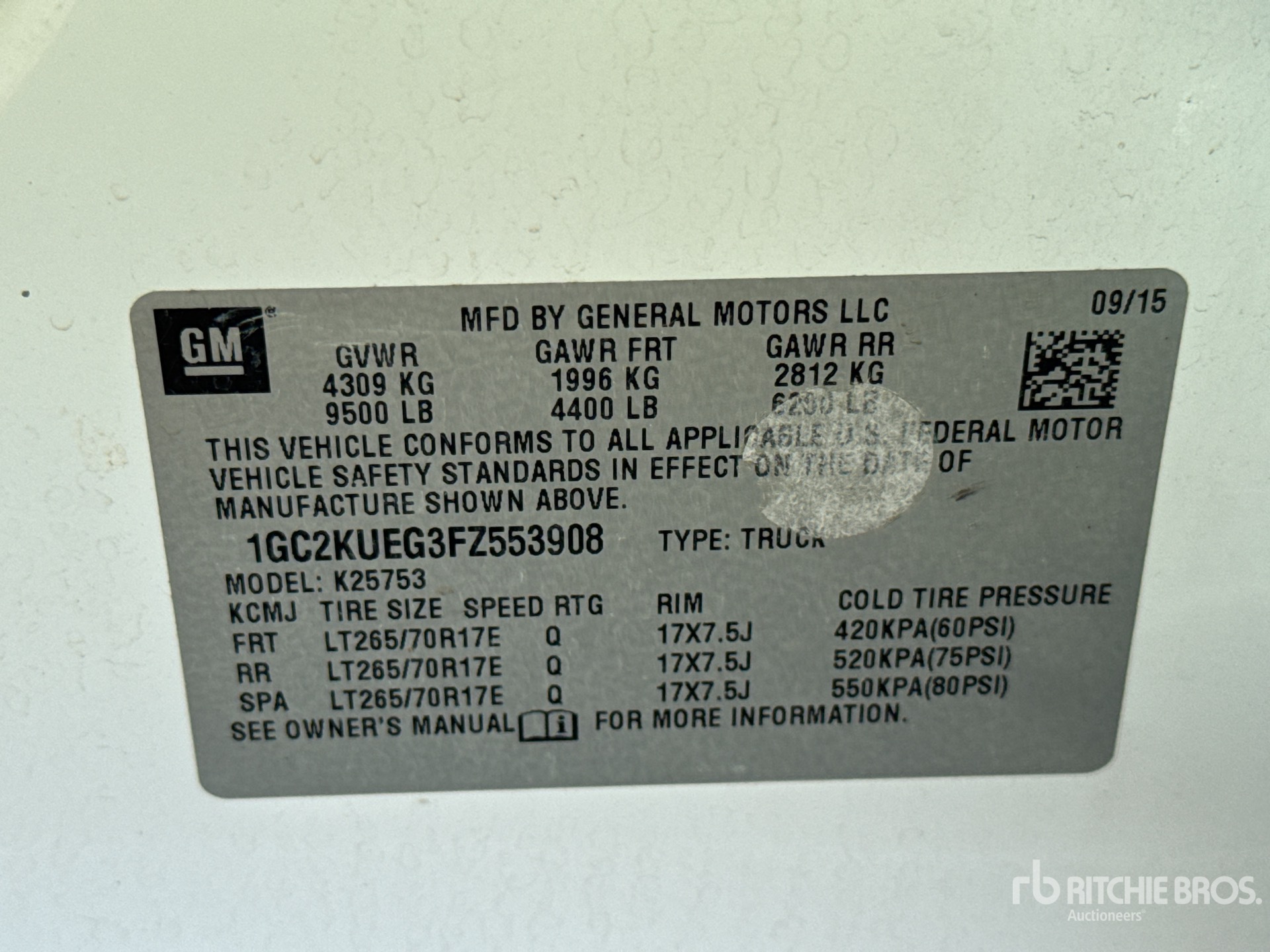 General Appearance with Numer seryjny/numer identyfikacyjny pojazdu