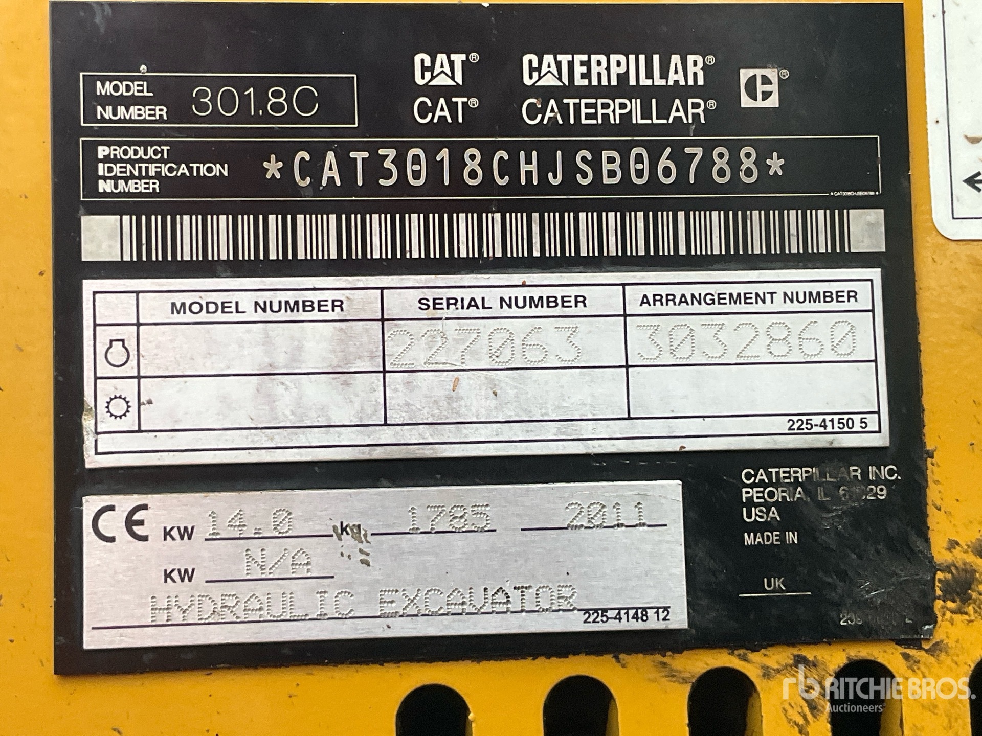 General Appearance with Numero seriale/numero d’identificazione del veicolo (VIN)